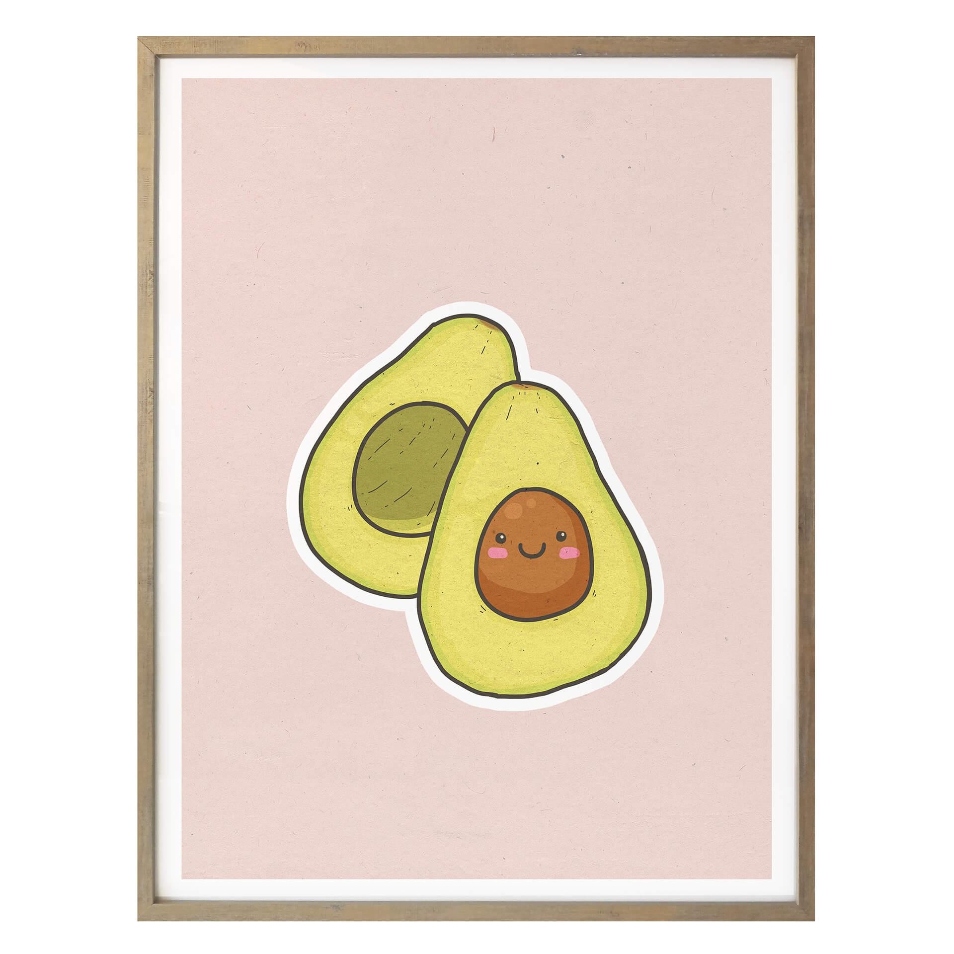 Póster Aguacate feliz
