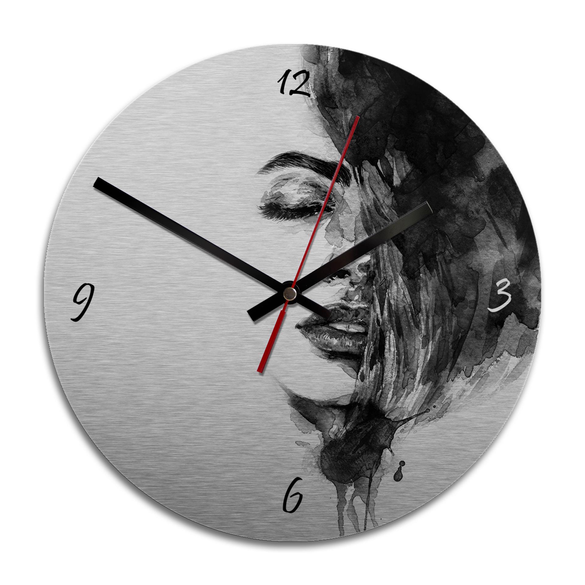 Horloge murale en Alu-Dibond - Argenté - Sleeping Beauty