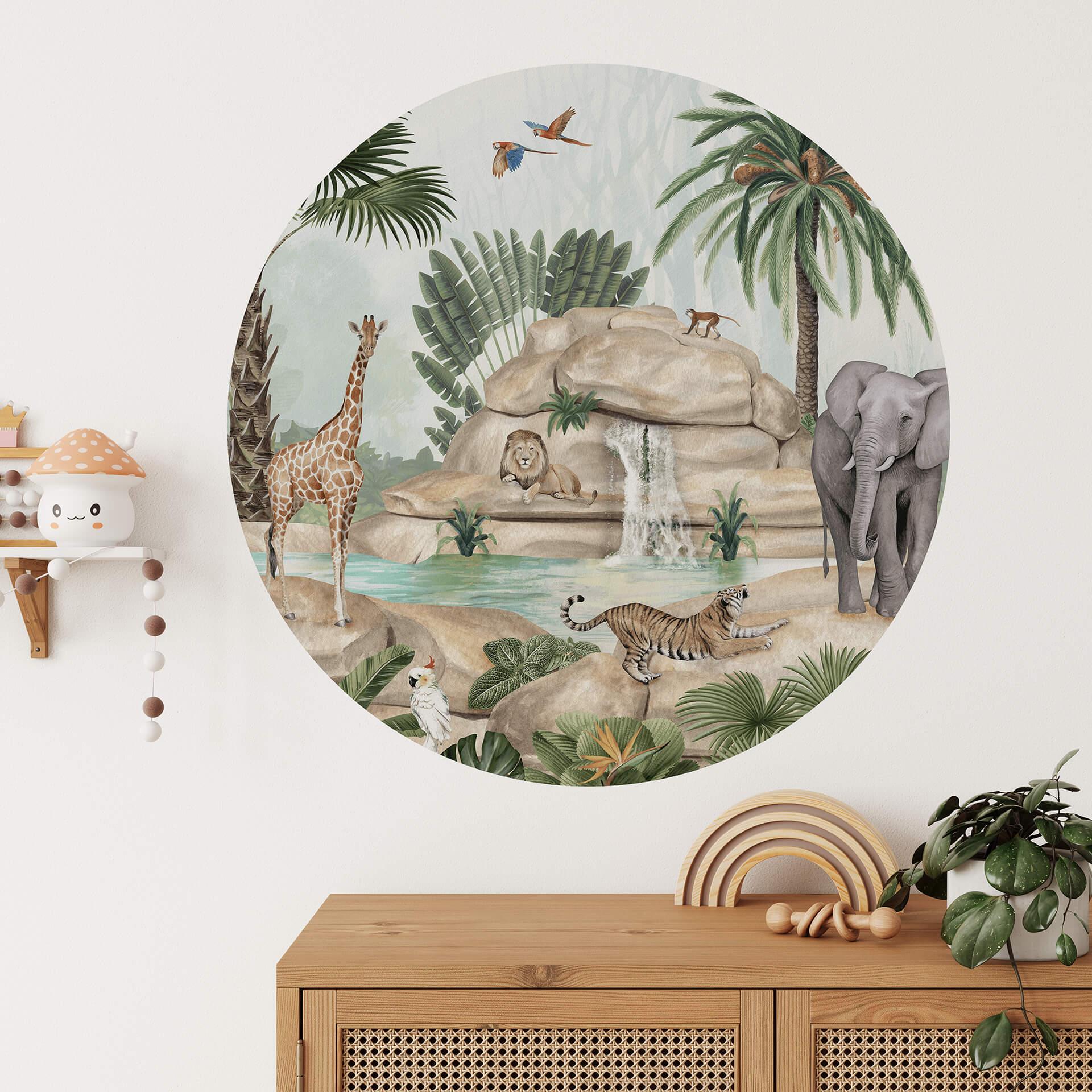 Wallsticker Kikki Belle - Jungle paradise - Rund