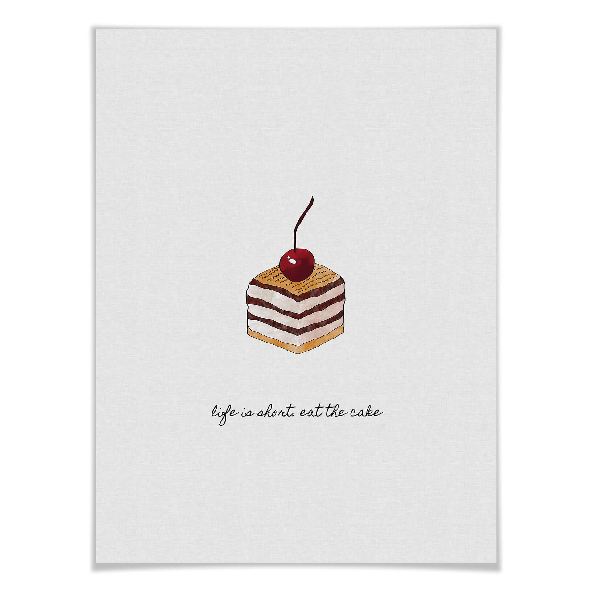 Plakat - Orara Studio - Life is short eat the cake