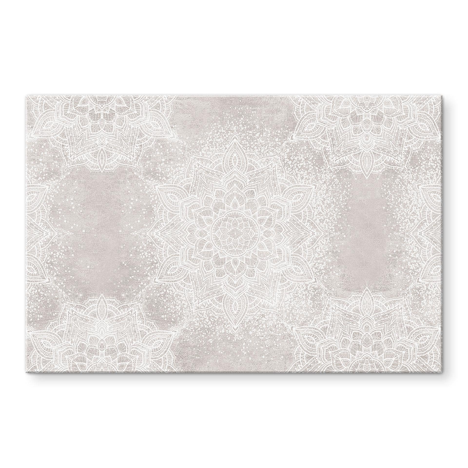 Akrylbillede Blid mandala på grå-beige - Bloomery Decor