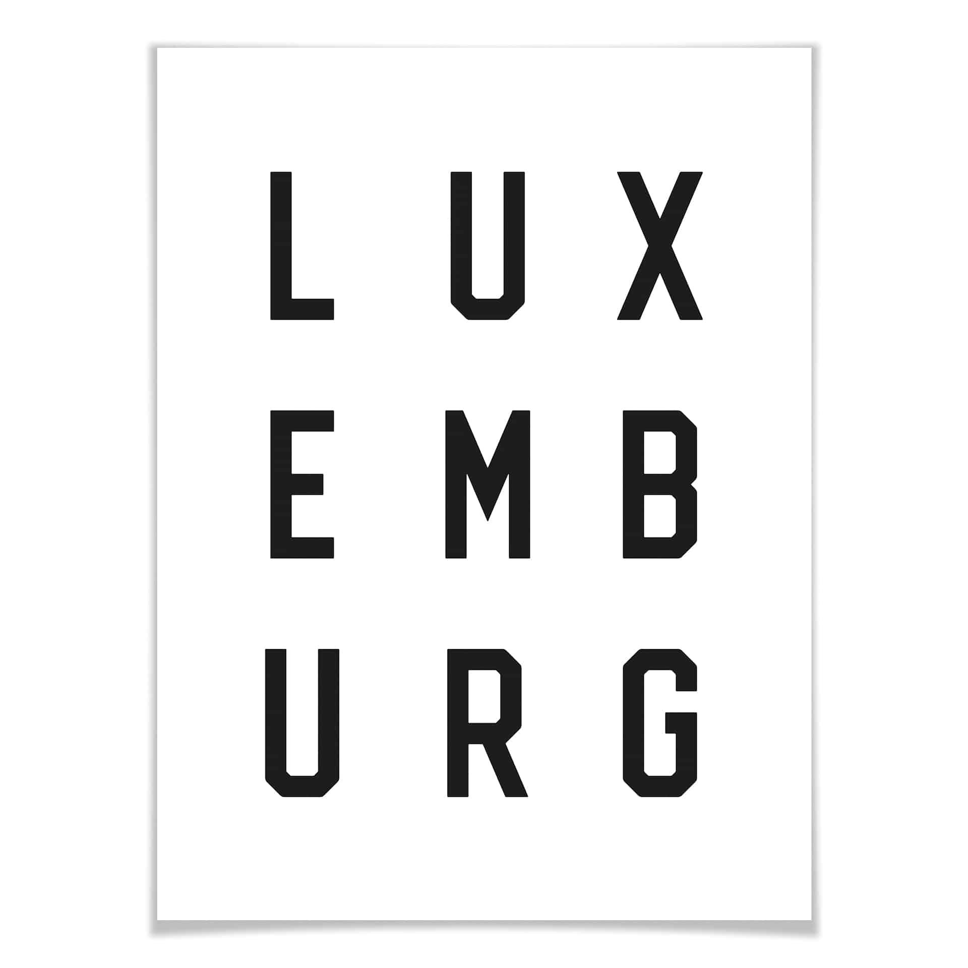 Plakat - Typografia Luksemburg