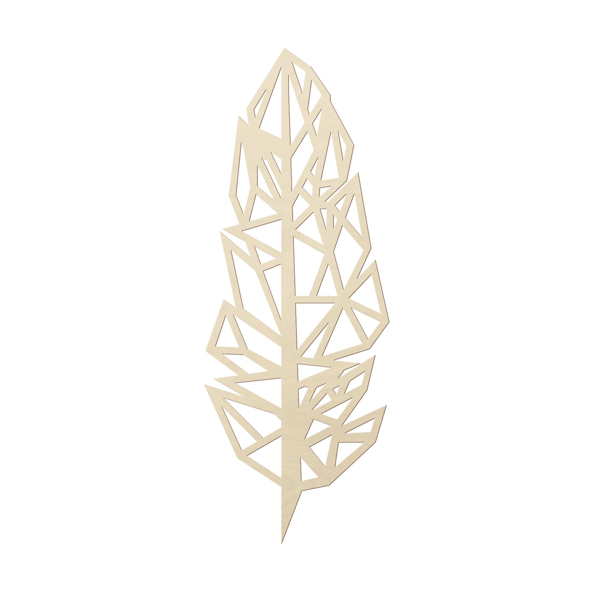 Holzdeko Pappel - Origami Feder
