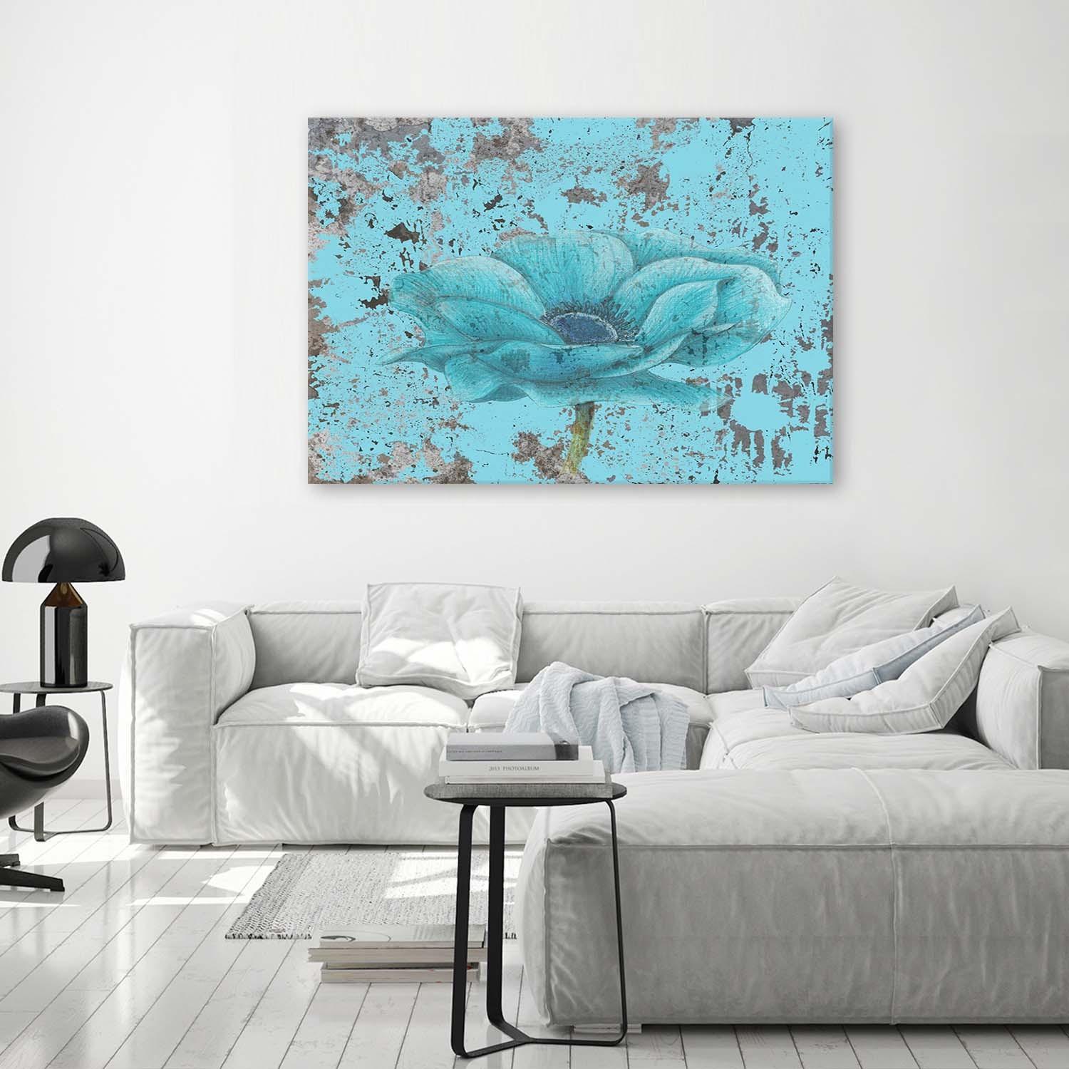 Canvasbillede, Retro havblomst