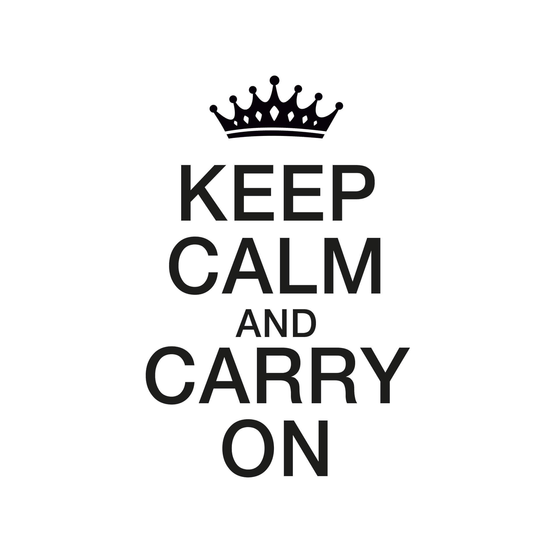 Wallsticker Keep Calm and Carry On