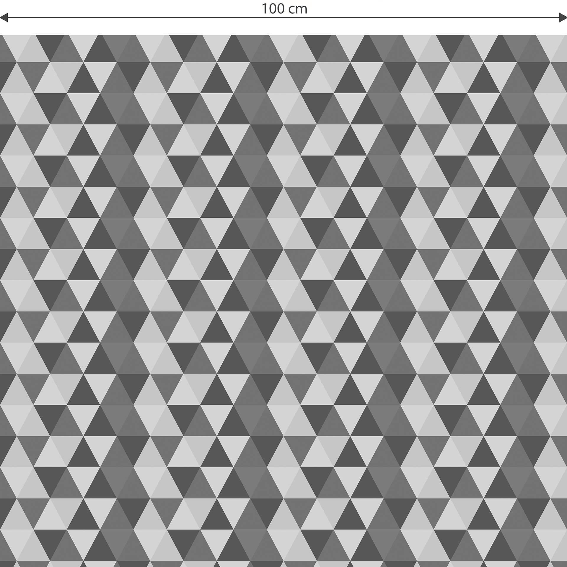 Møbelfolie, dekorativ folie - tørres af - Triangles 02 - sort og hvid