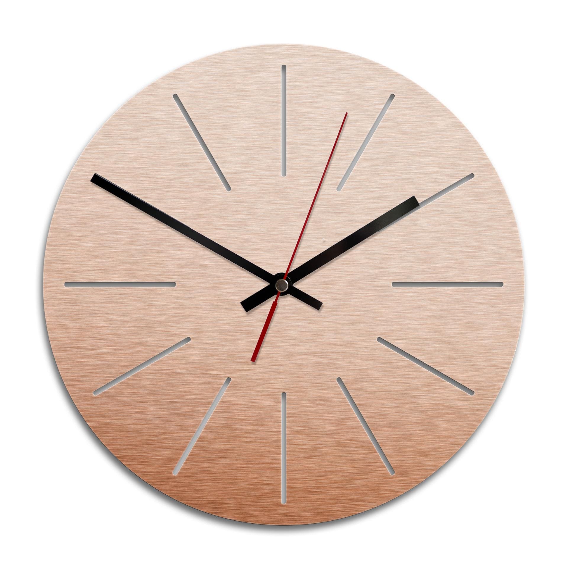 Wanduhr Alu-Dibond-Kupfereffekt - Klassisch 01 - Ø 28