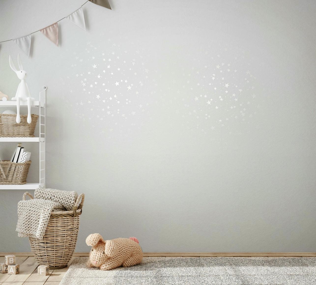 Ikke-vævet tapet tekstur moderne, shabby chic i hvid, køkken