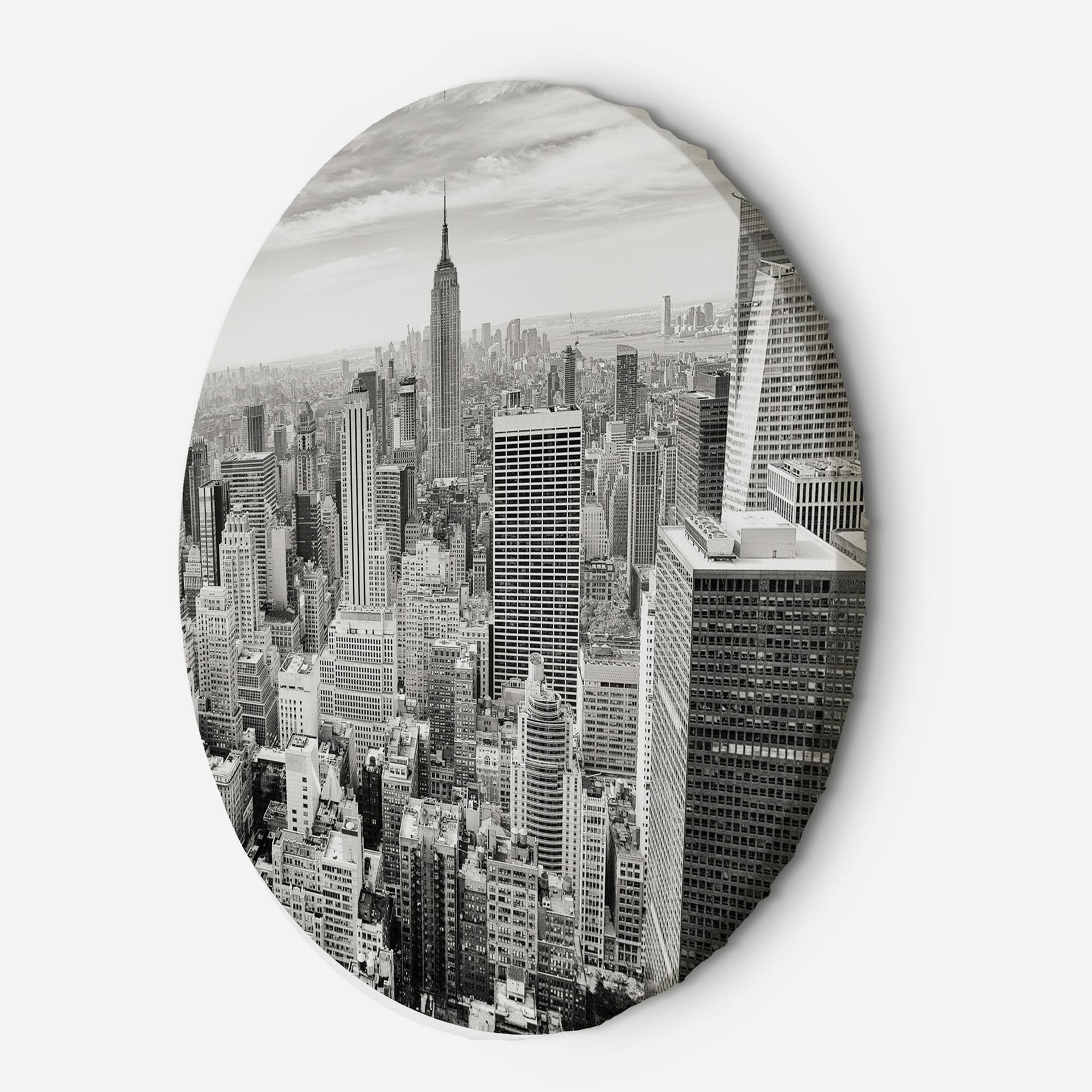 Rundt lærredsbillede New York skyskraber
