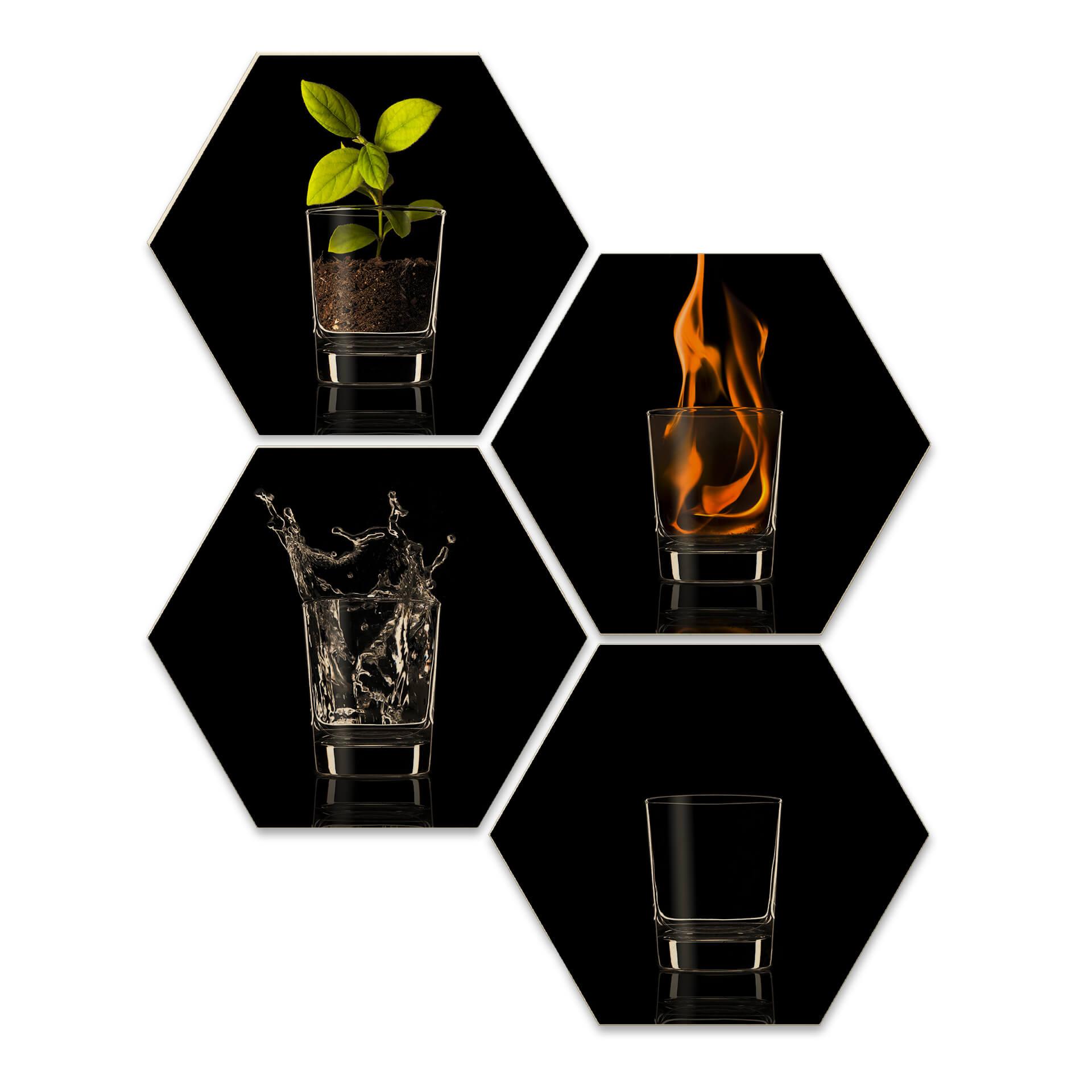 Hexagon hout - Frutos Vargas - Vier Elementen