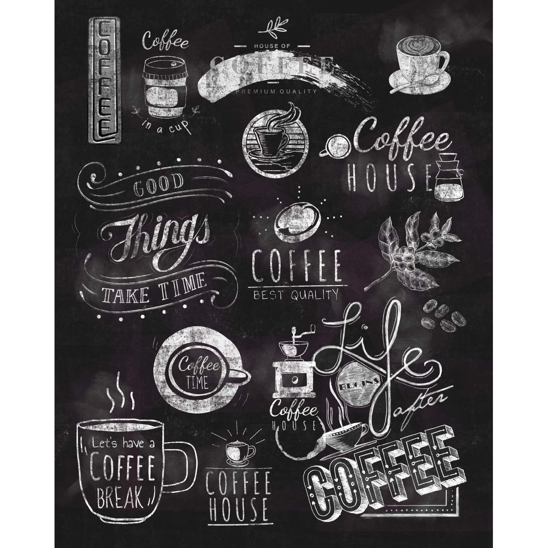 Fotobehang World of Coffee