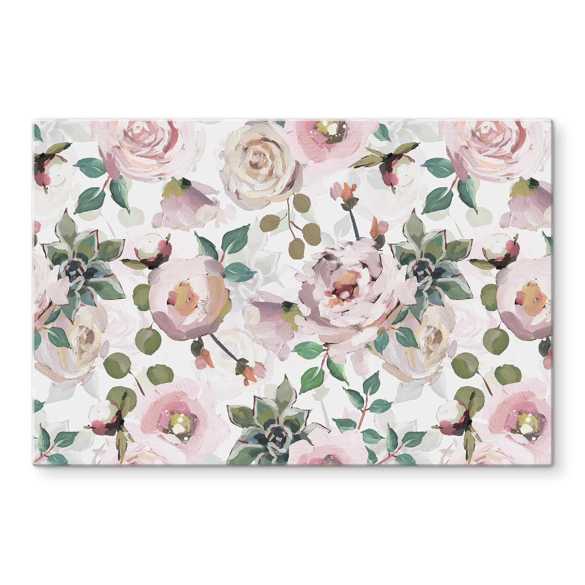 Stænkplade UN Designs - Blomster i kunstnerisk stil