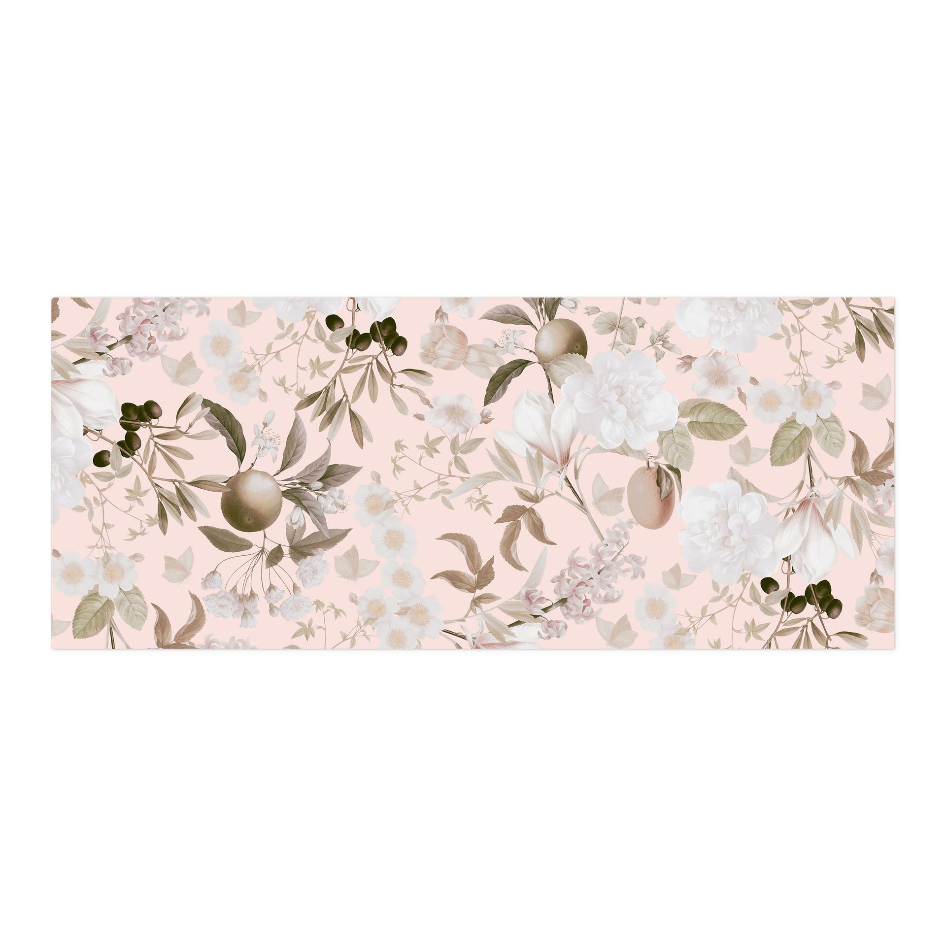 Selvklæbende stænkplade til køkken boho-illustration med blomster og frugt - UN Designs