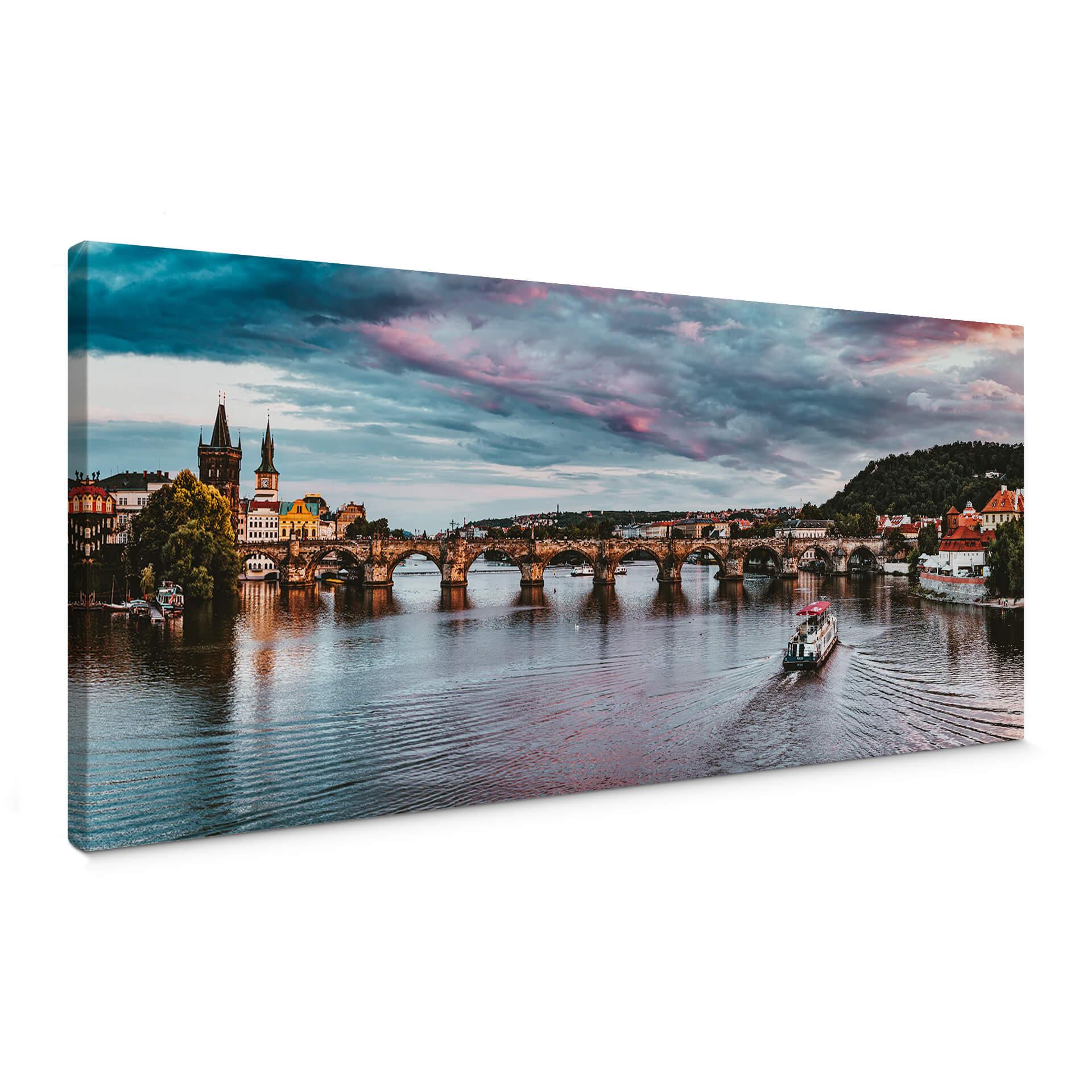 Lienzo puesta de sol en Praga