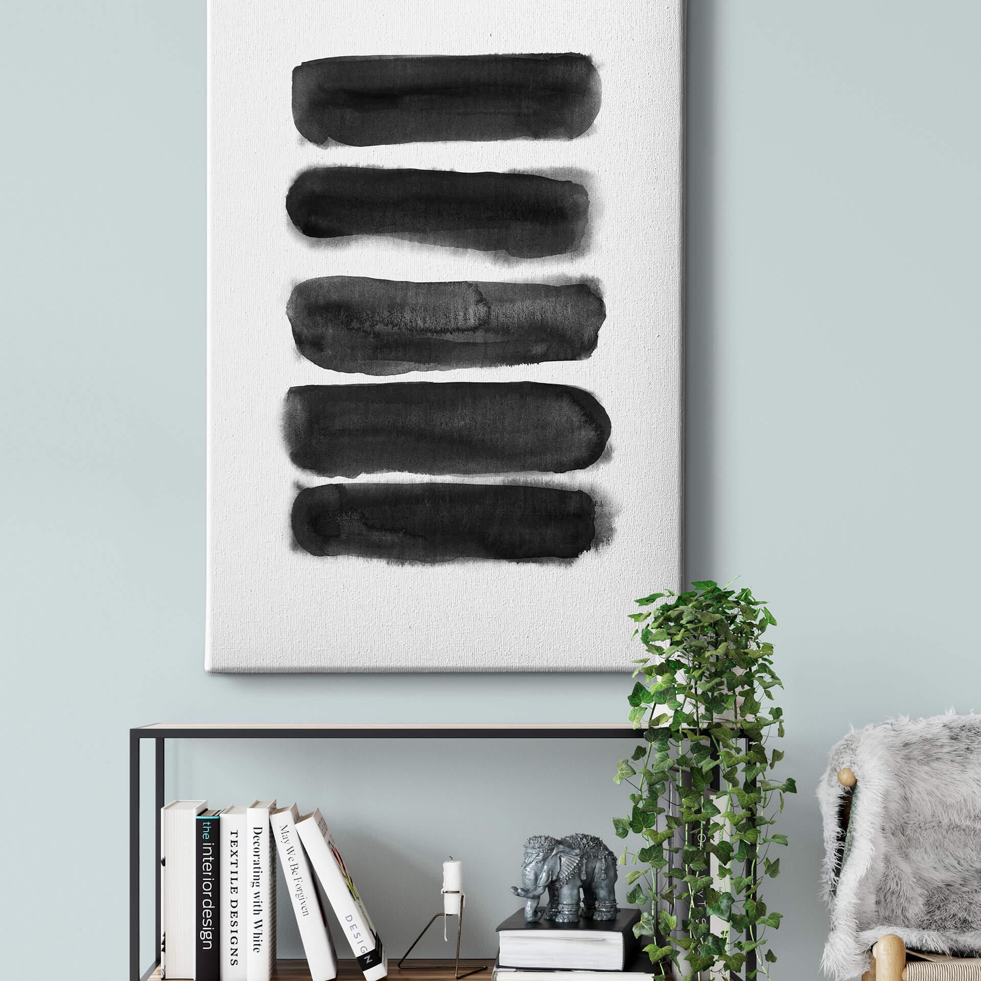 Leinwandbild Nouveauprints - Schwarze Streifen
