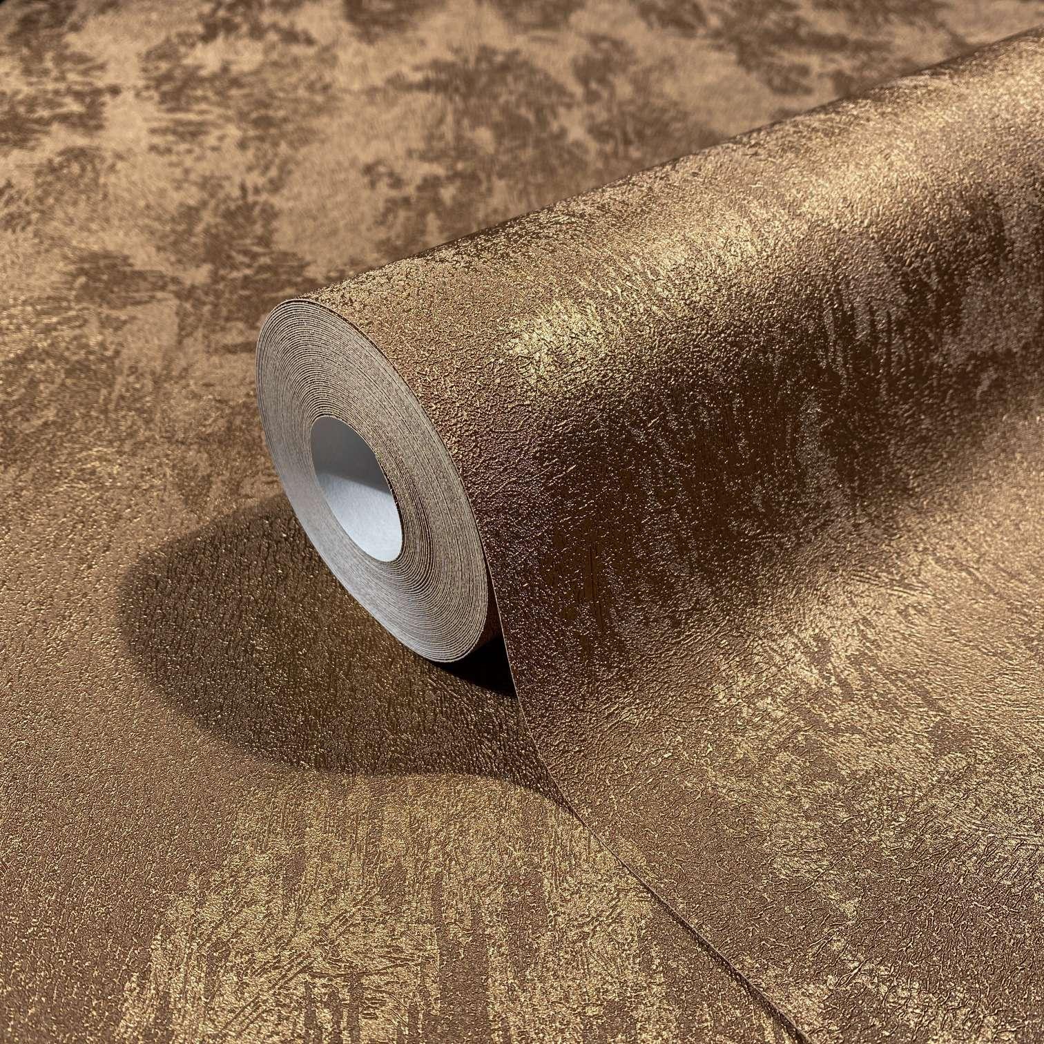 vliesbehang koper structuur voor woonkamer slaapkamer behang marburg