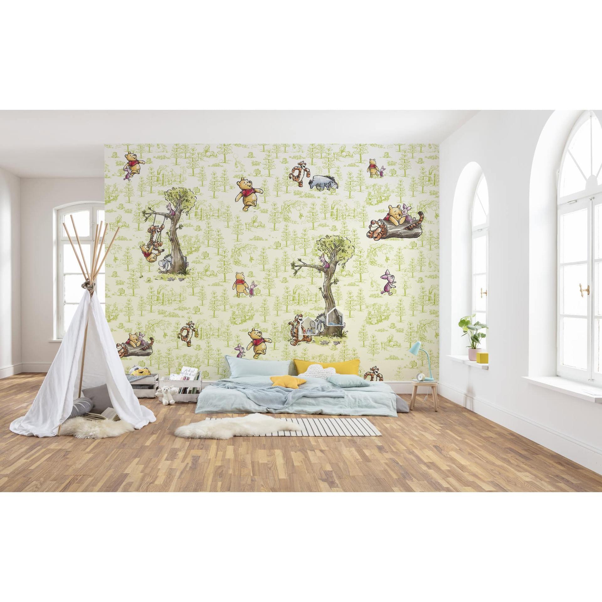 behang - Winnie de Poeh vrienden - 300 x 280 cm