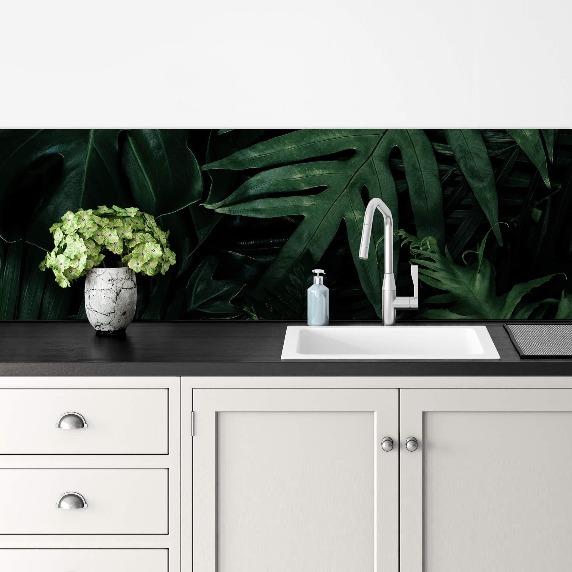 Keukenachterwand Dark Green Jungle