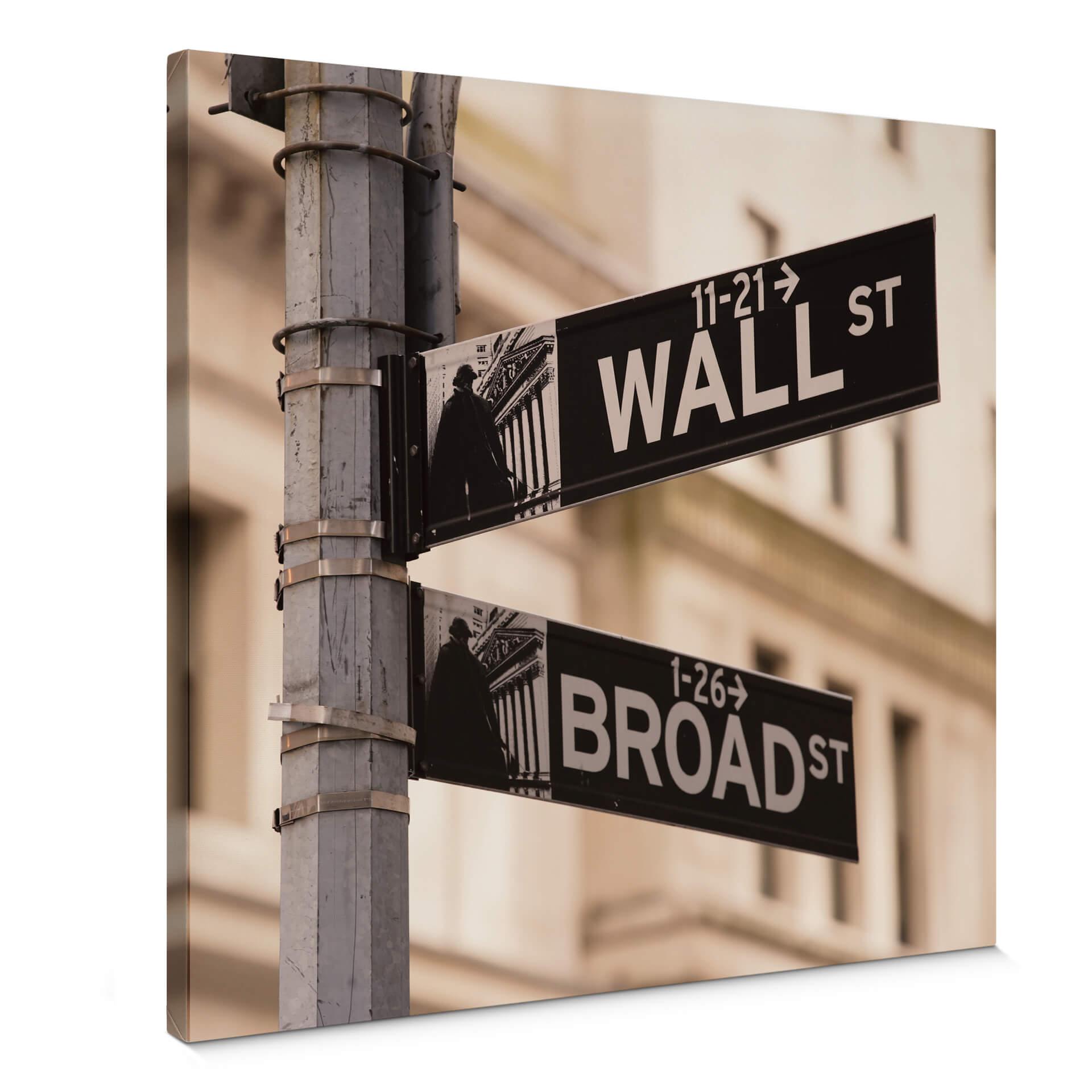 Lienzo Wallstreet - Cuadrado