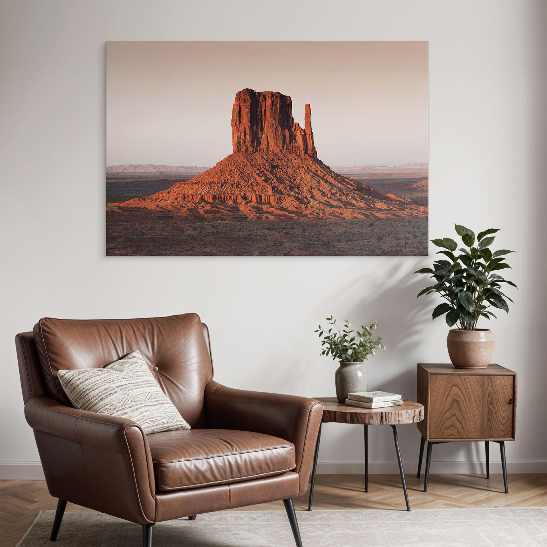 Billede af klippeformation i Monument Valley - Hugonnard – print på aluminium (Alu-Dibond)