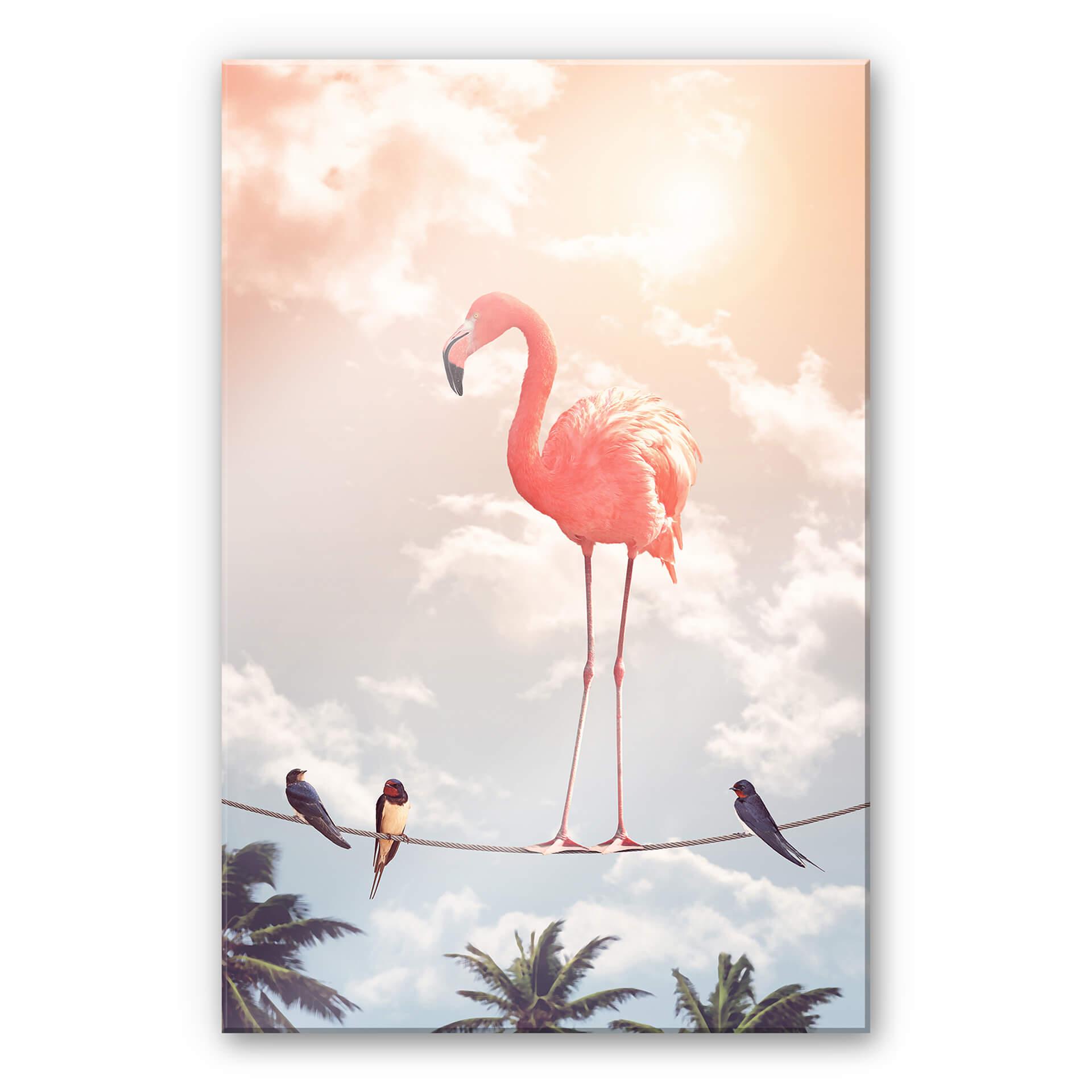 Akrylbillede Loose - Flamingo og venner