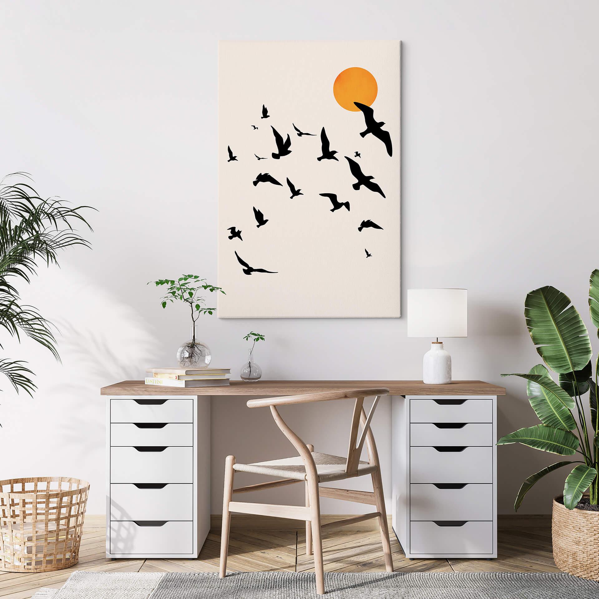 Lærredsprint - Kubistika - Traveling Birds