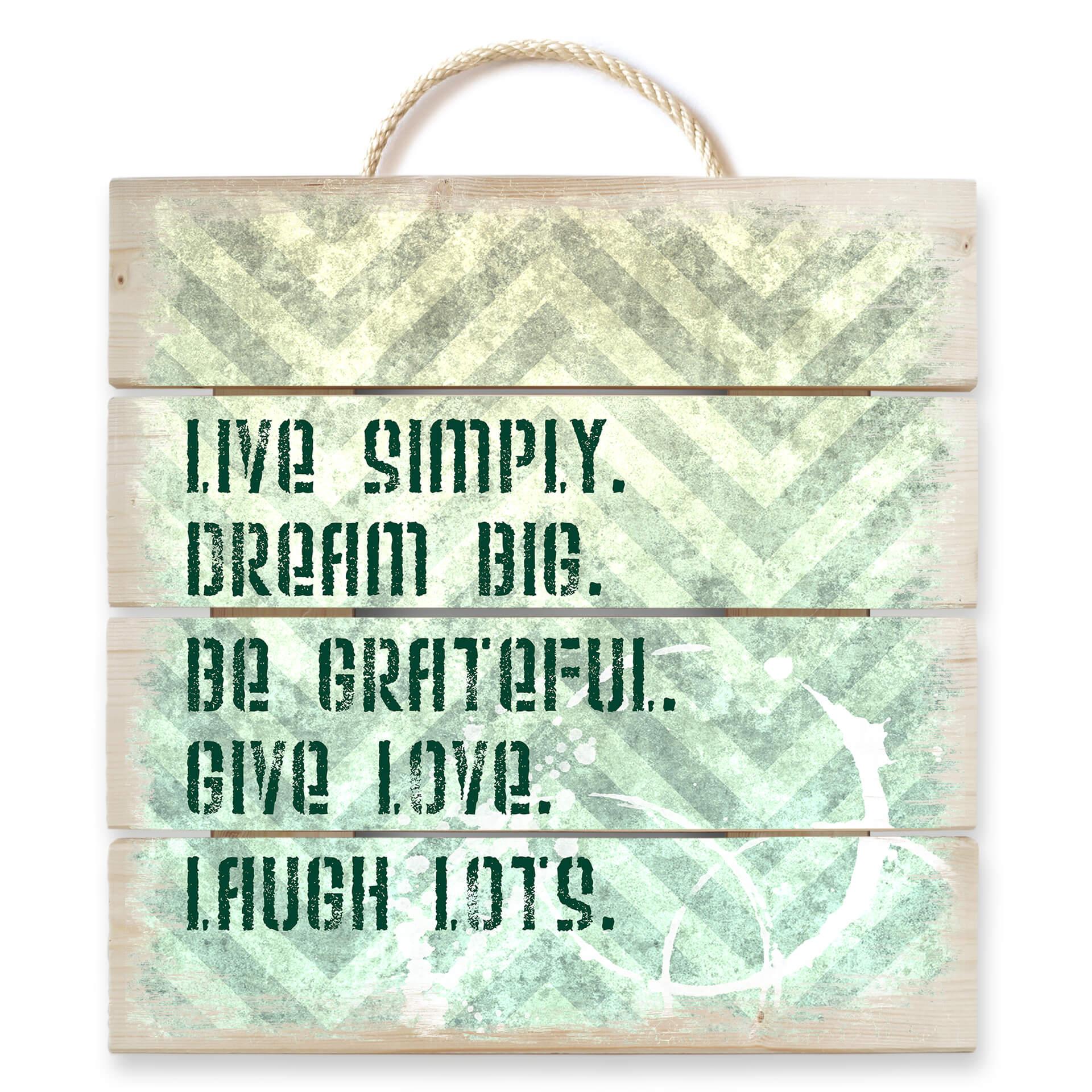 Cuadro de madera Live Simply - 40x41,5 cm