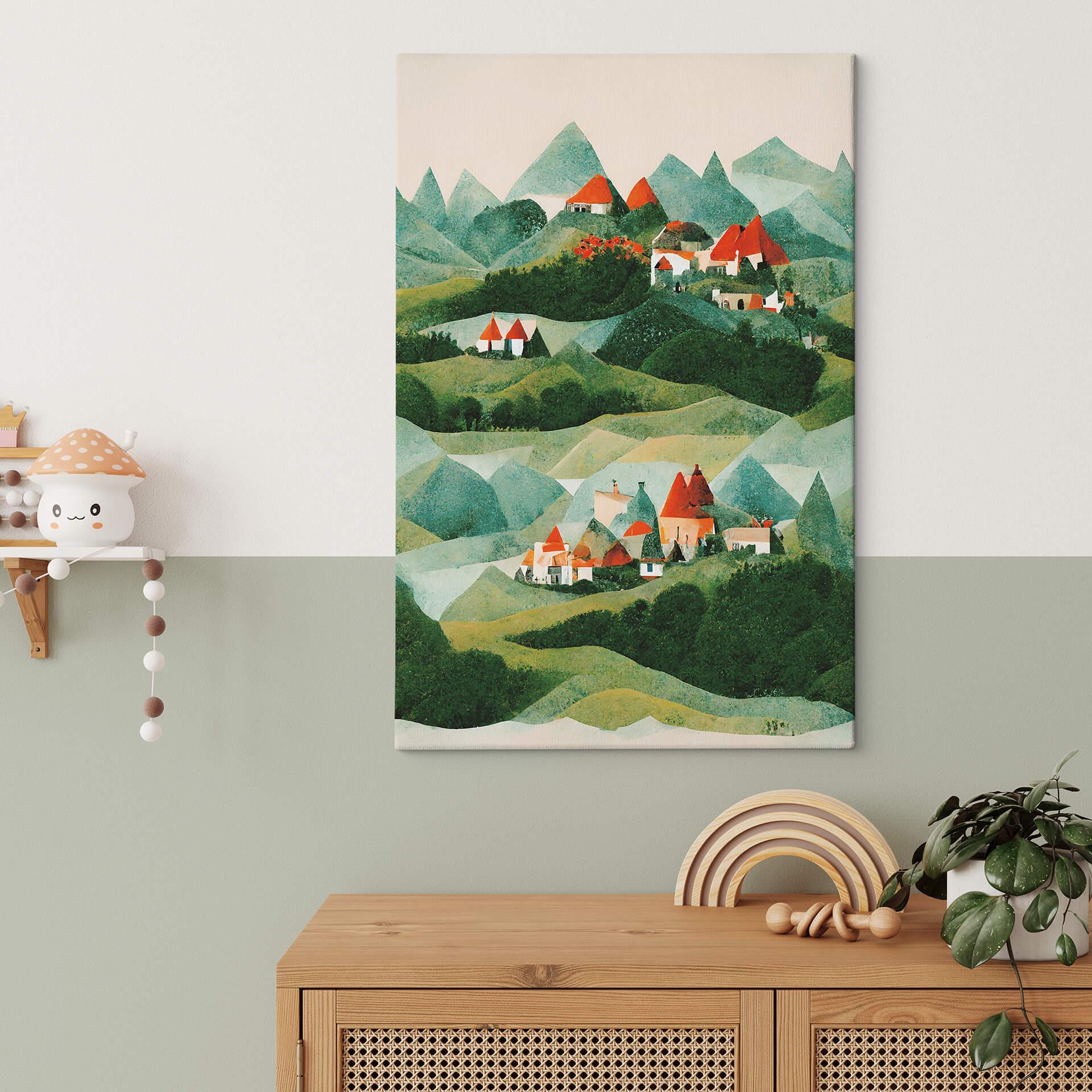 Lærredsprint - Treechild - Small village in the middle of green hills