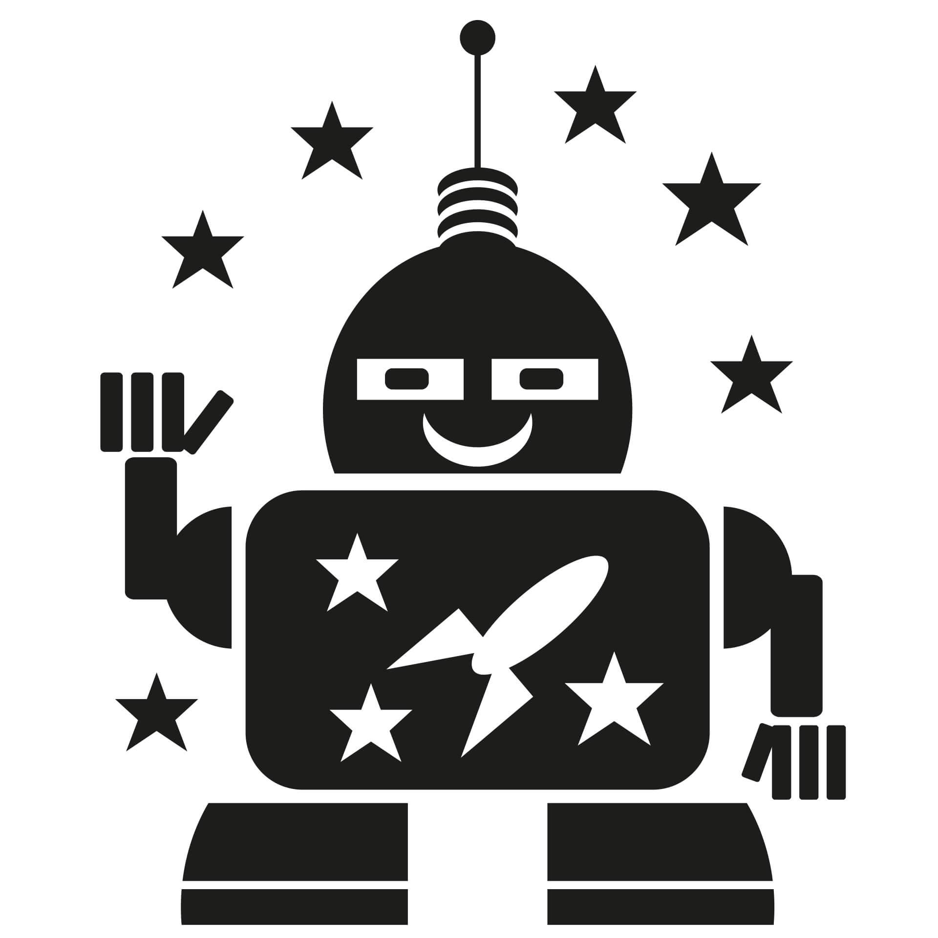 Wandtattoo Roboter Spacy