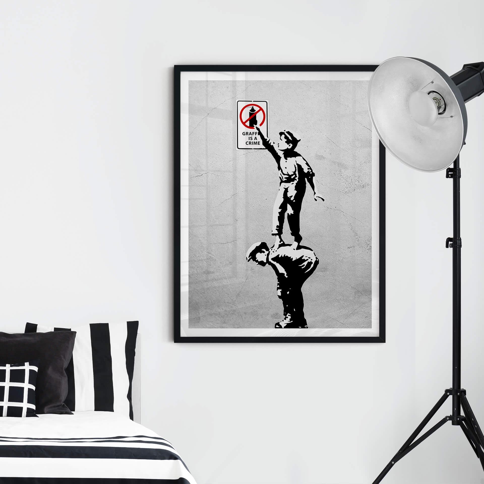 Póster Banksy - El graffiti es un delito