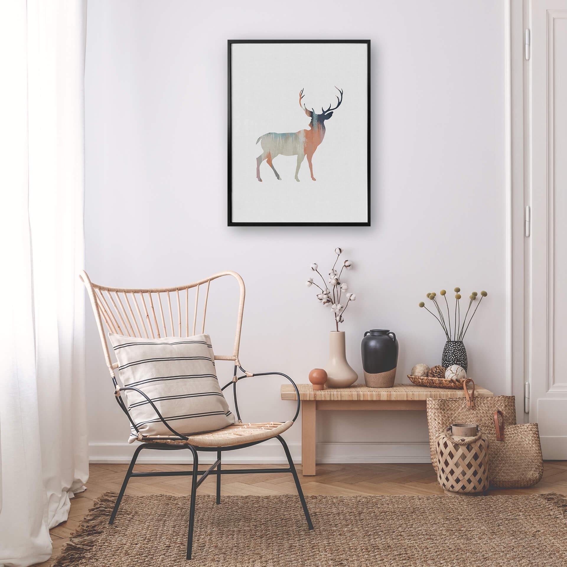 Plakat - Orara Studio - Hjort i pastel