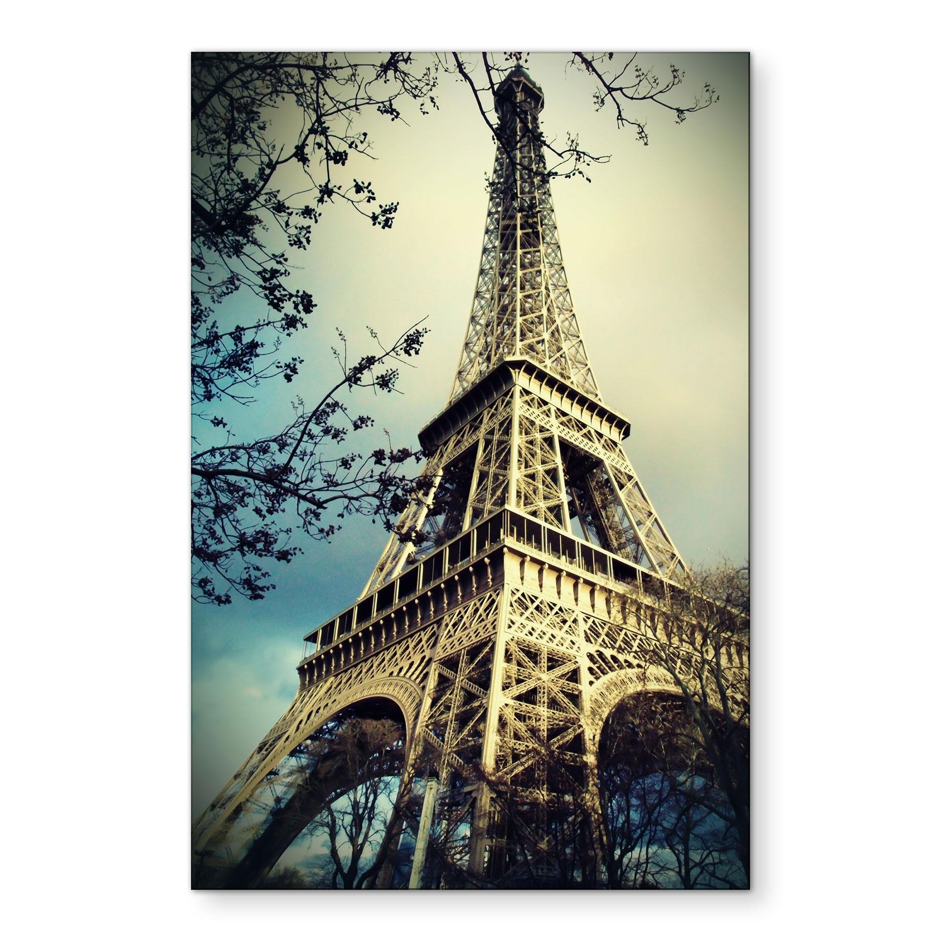 Billede Paris Eiffeltårnet – print på aluminium (Alu-Dibond)