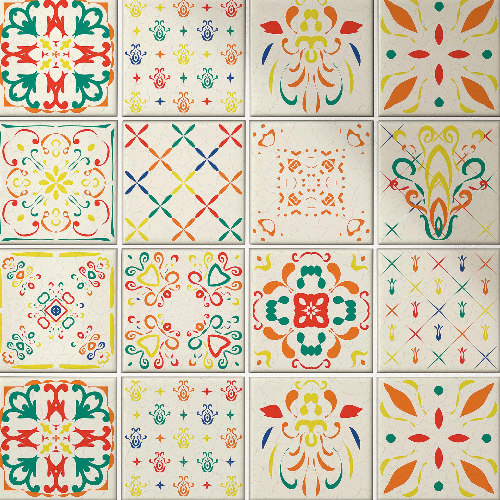Azulejos Adhesivos Villa Kunterbunt - set de 12