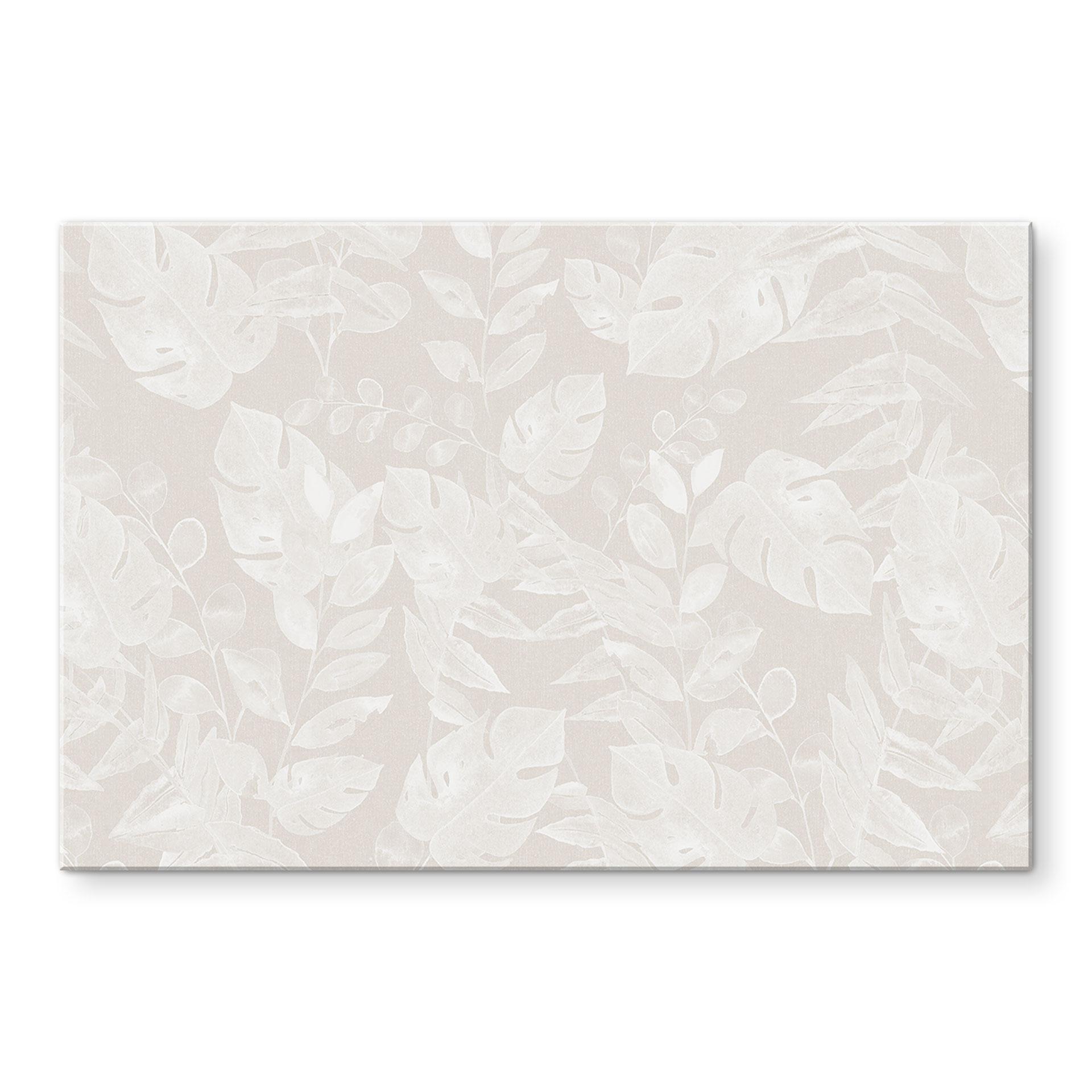 Akrylbillede Tropical Leaves Beige - Bloomery Decor