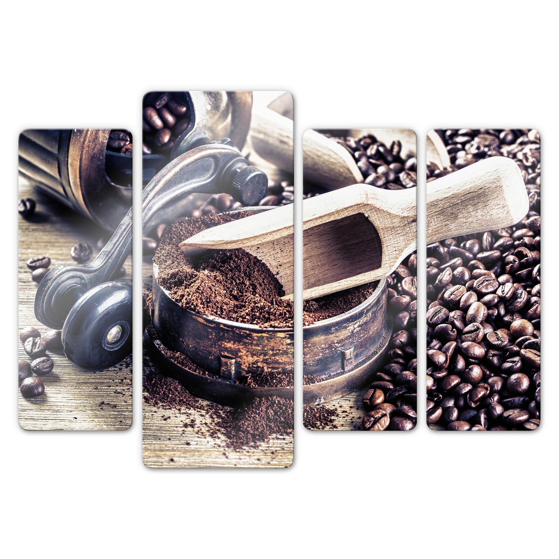 Glasbillede - Kaffe Aroma (4 dele)