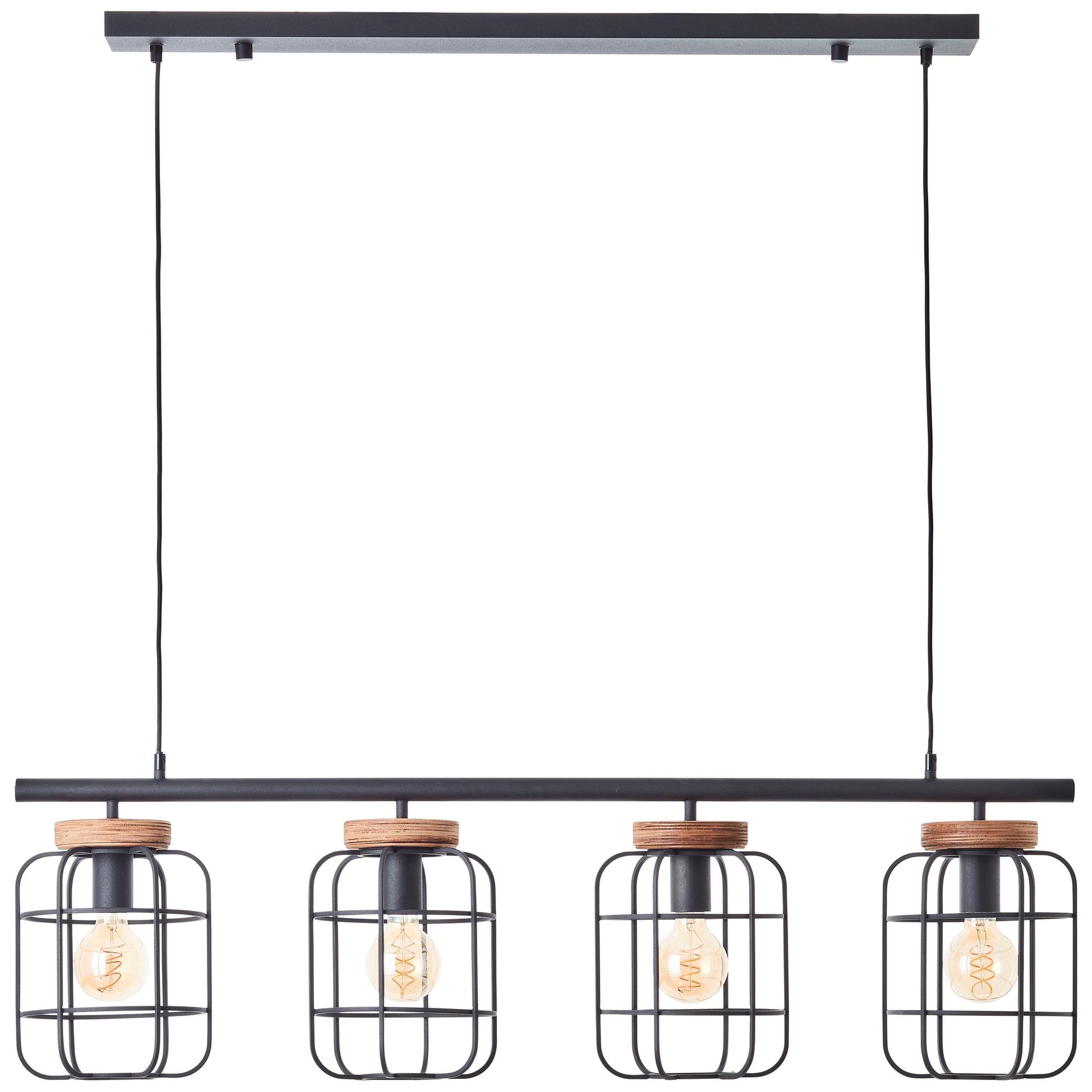 Pendelleuchte Inga, braun, 157,5 x 20 cm, Metall Pendellampe, dimmbar