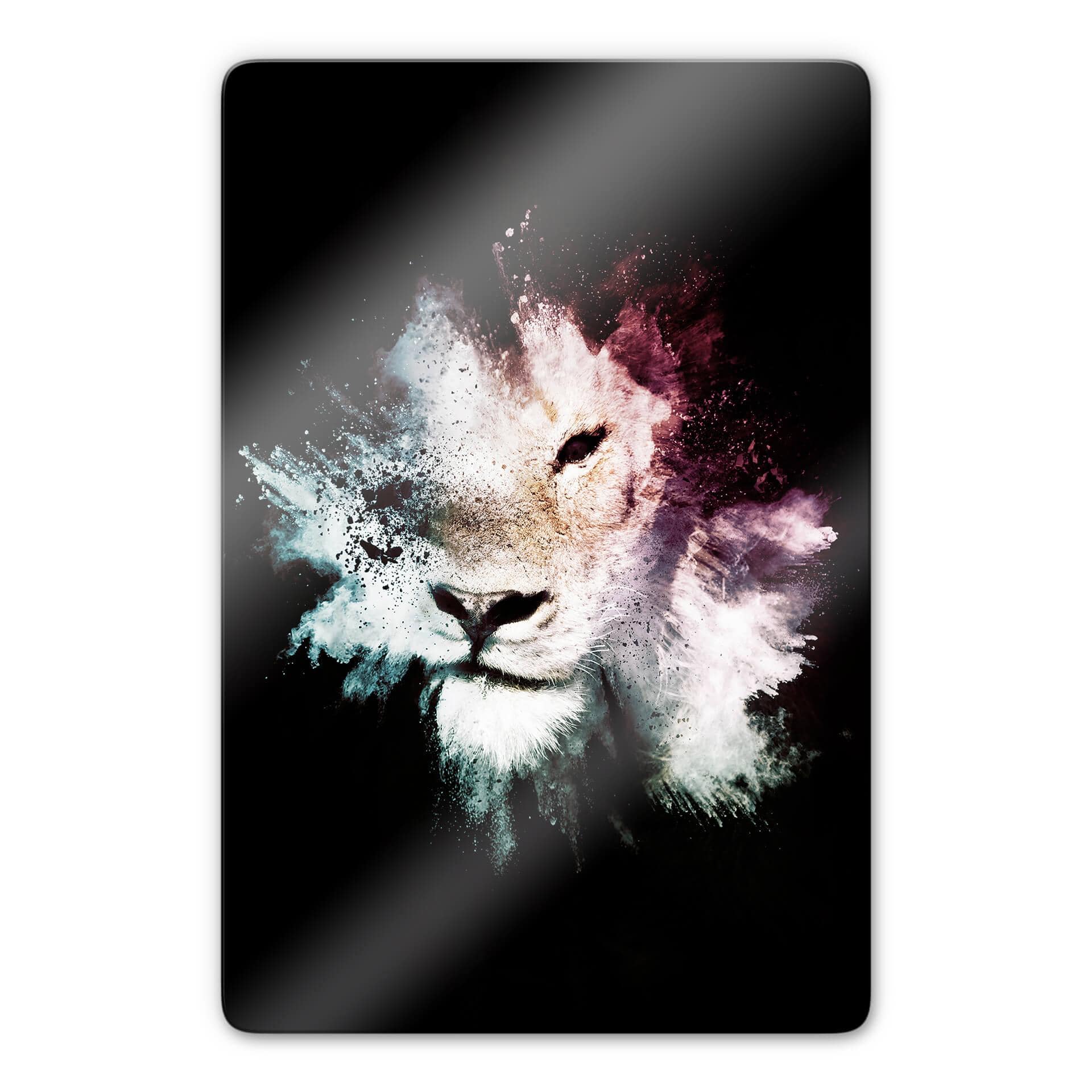 Tableau en verre - Hugonnard Wild Explosion : Lion