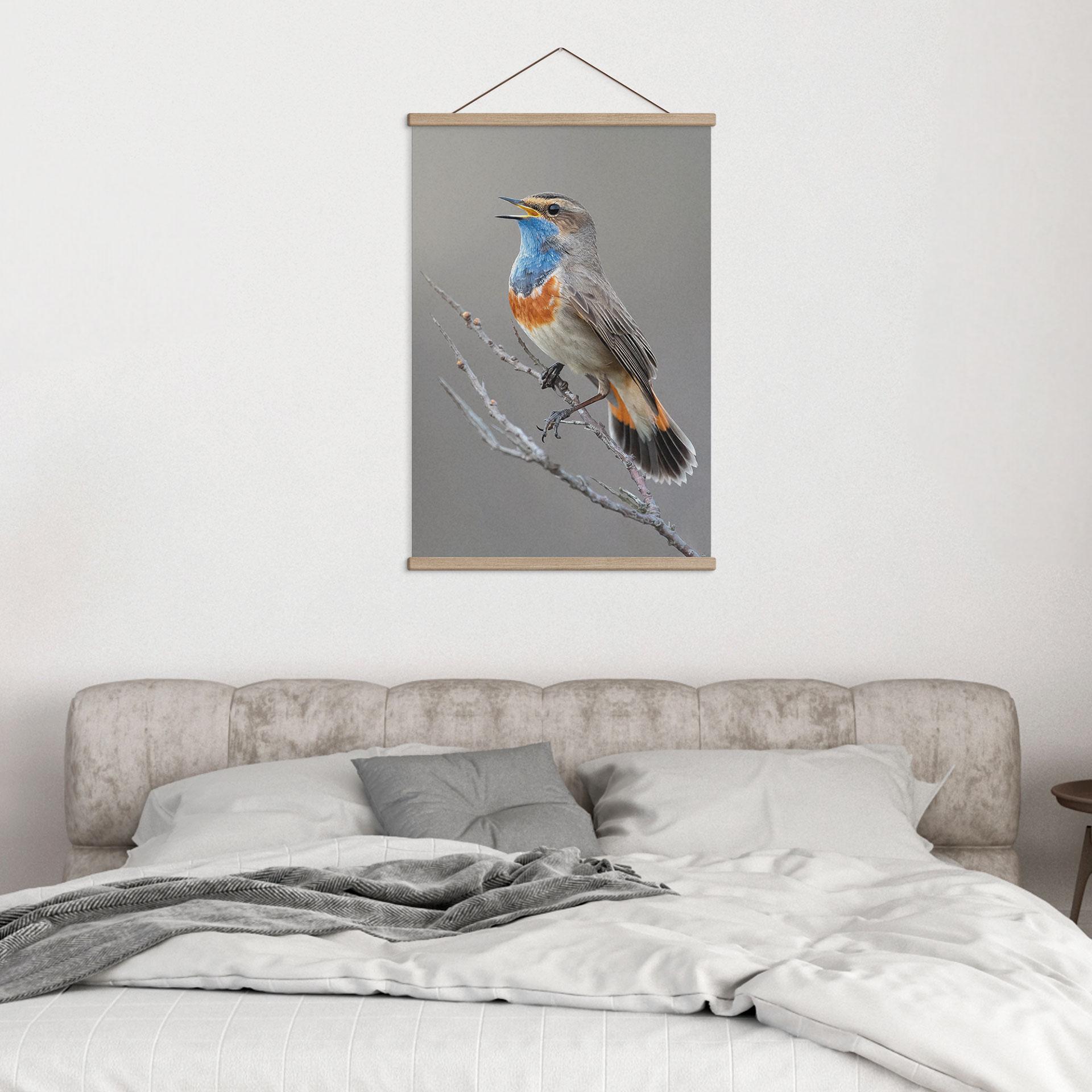 Obraz tkaniny śpiewający bluethroat - van Duijn