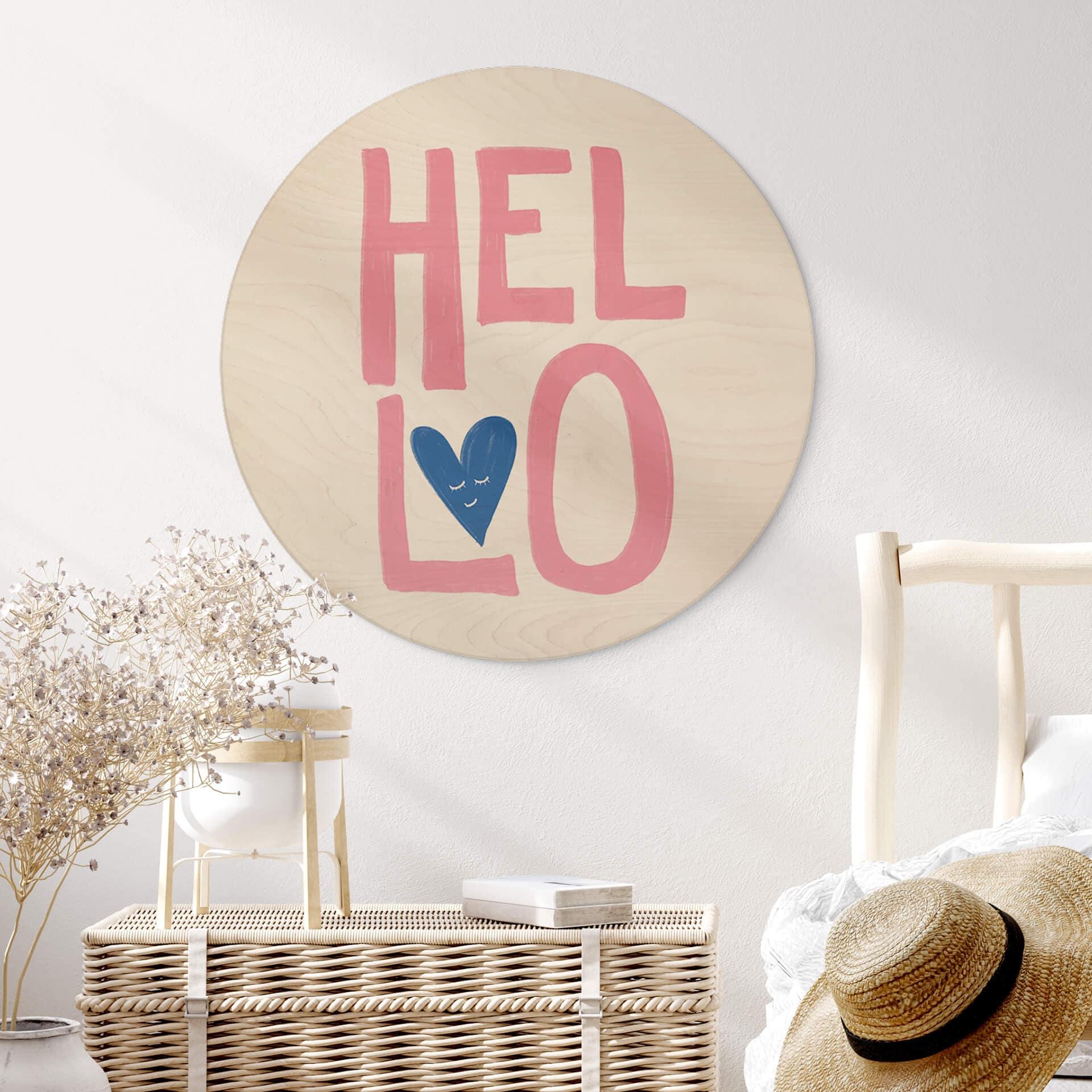 Væg cirkel træ Fritsch - Hello