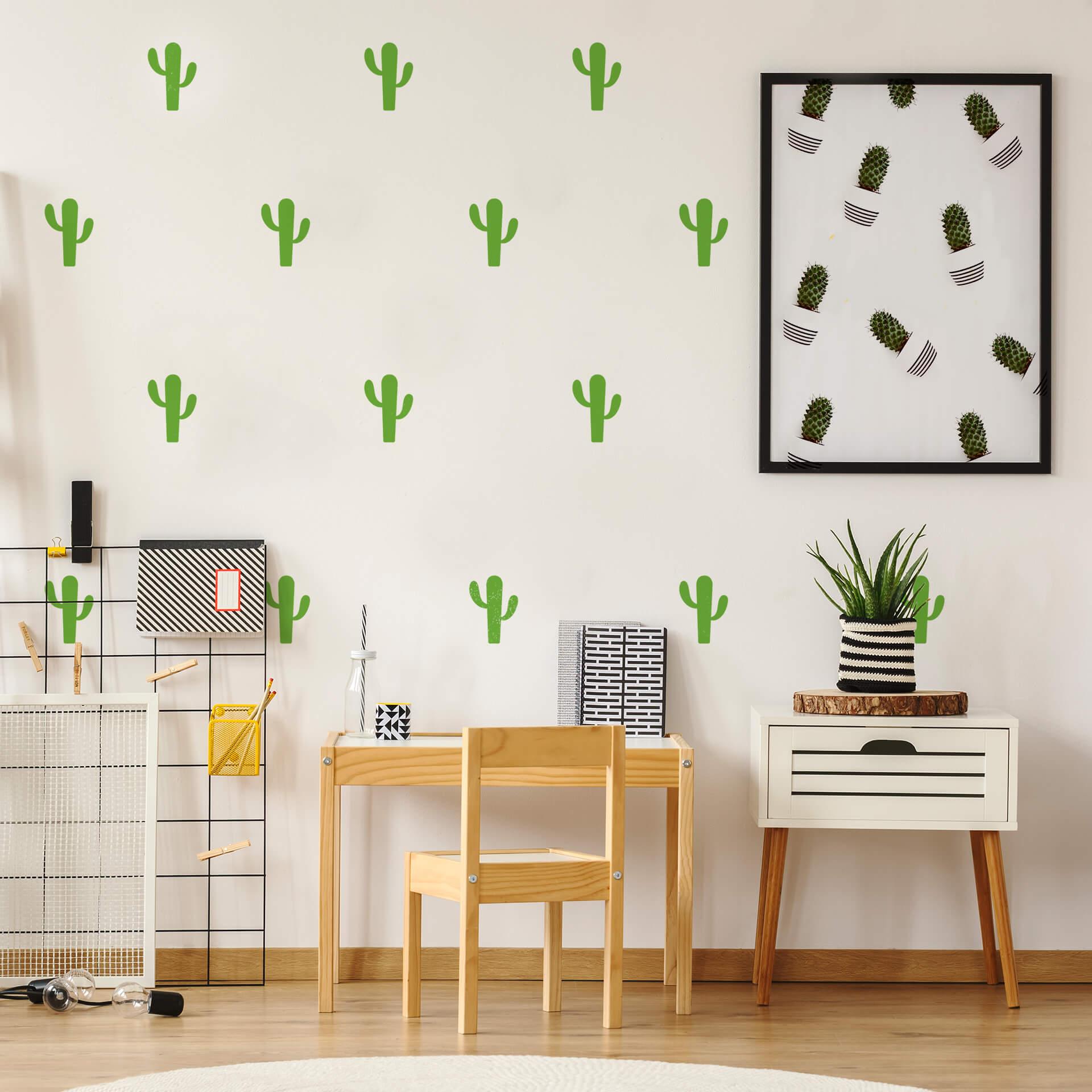 Muursticker set Cactussen
