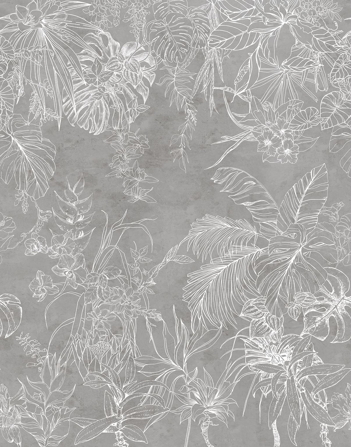 Bruin Bloemen Behang Fotobehang voor Woonkamer Slaapkamer 2.70 x 2.12 cm