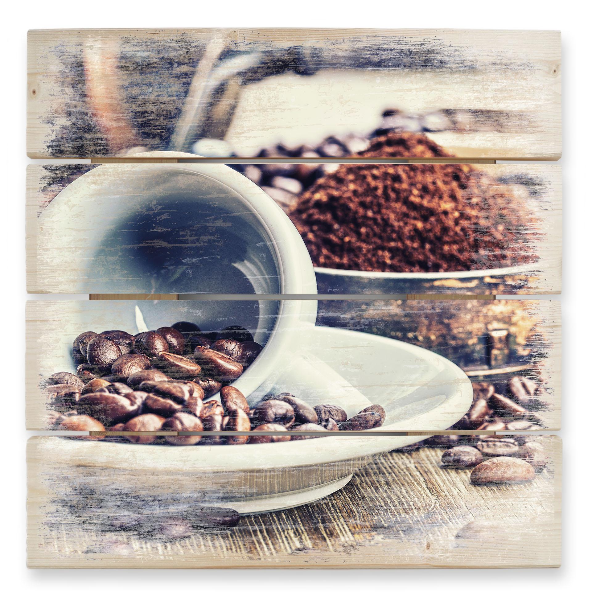 Cuadro de madera sueños de café - 40x41,5 cm