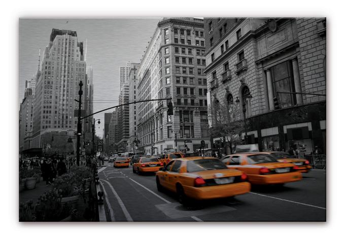 Aluminium Dibond Taxi's in Manhattan