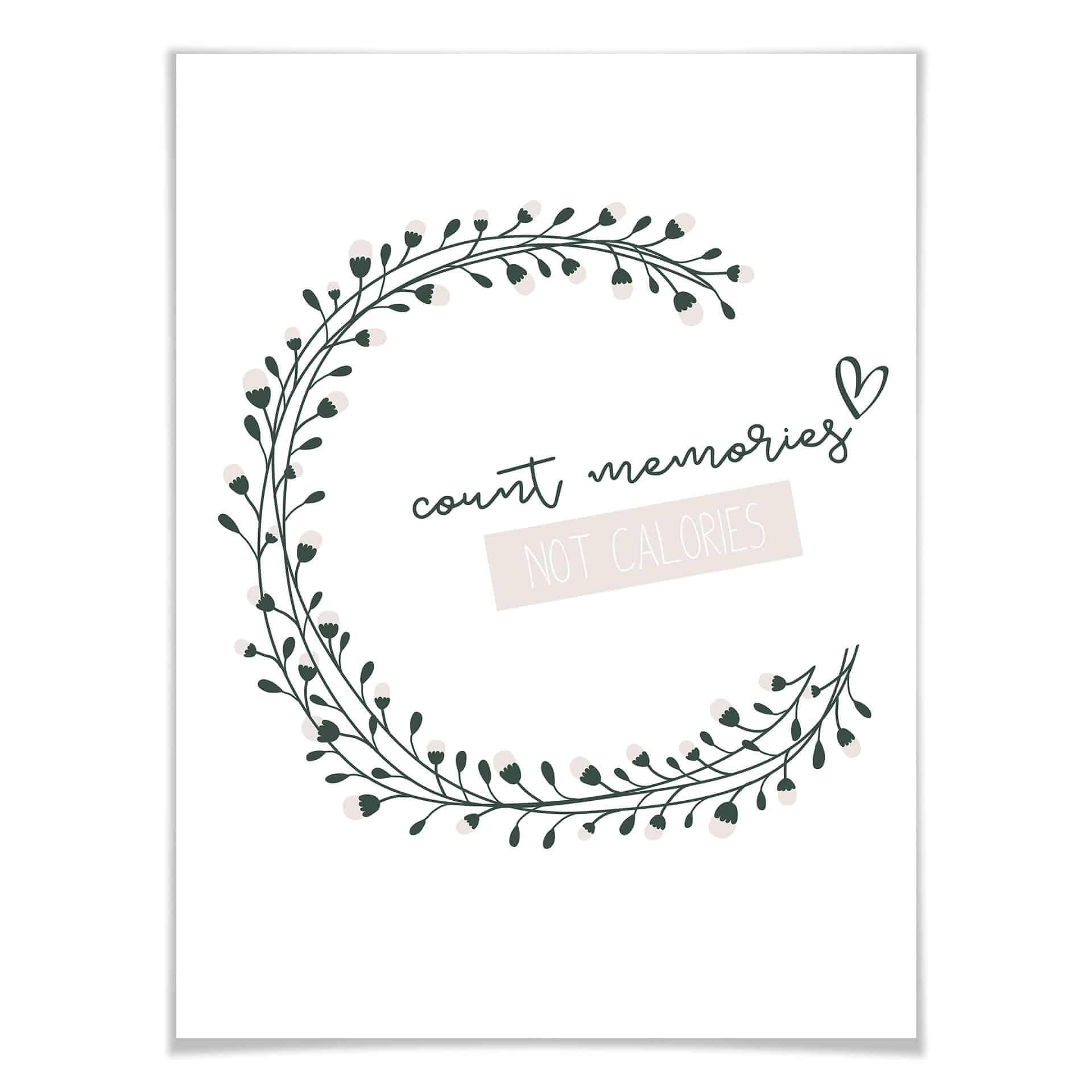 Plakat - Count memories not calories