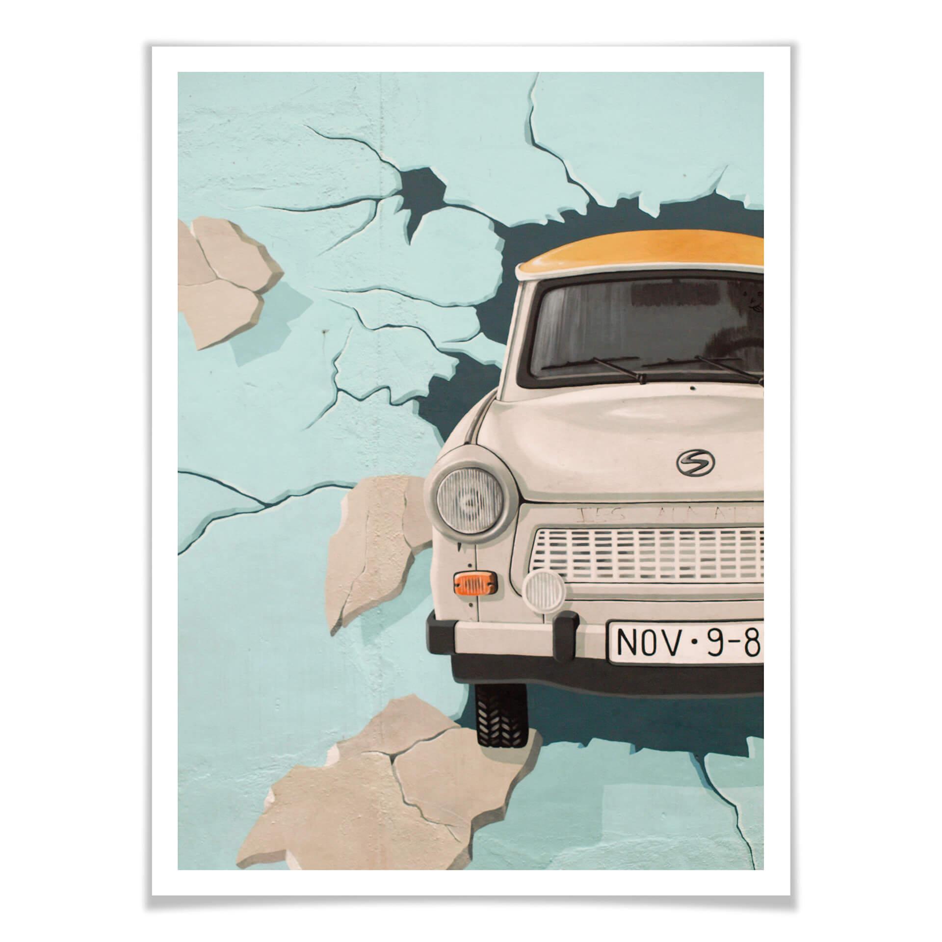 Plakat przez ścianę