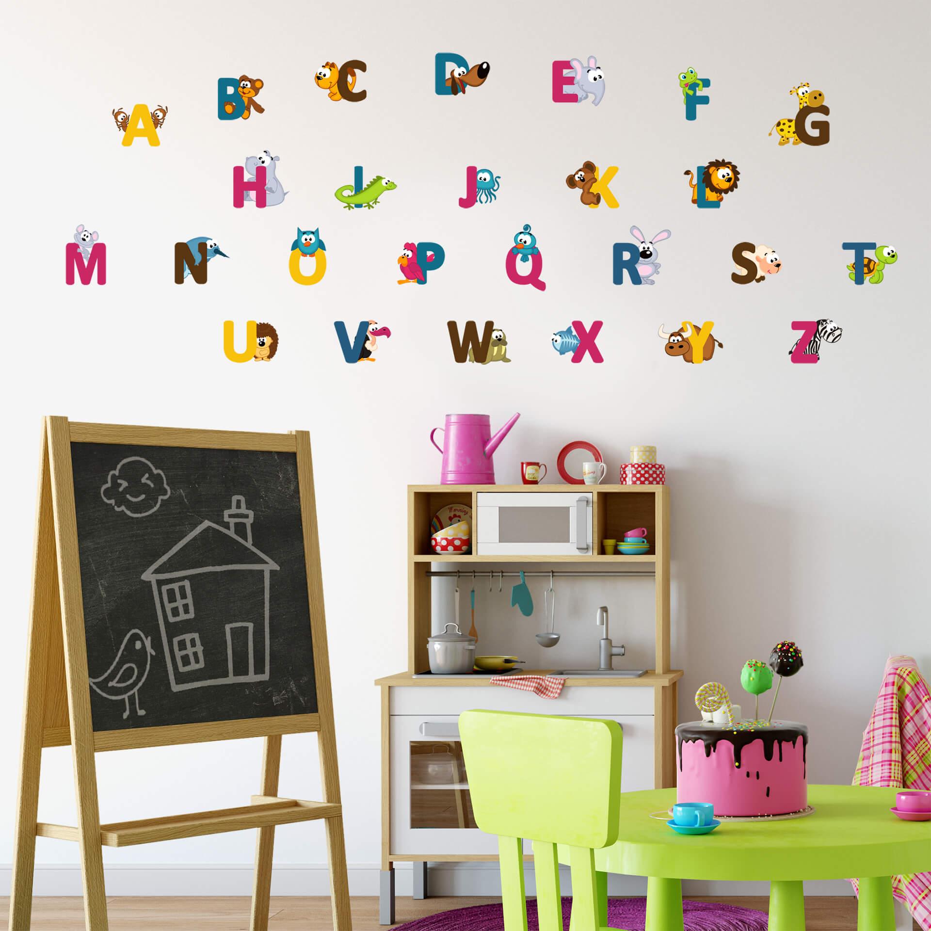 Muursticker Kinder Alfabet (engels)