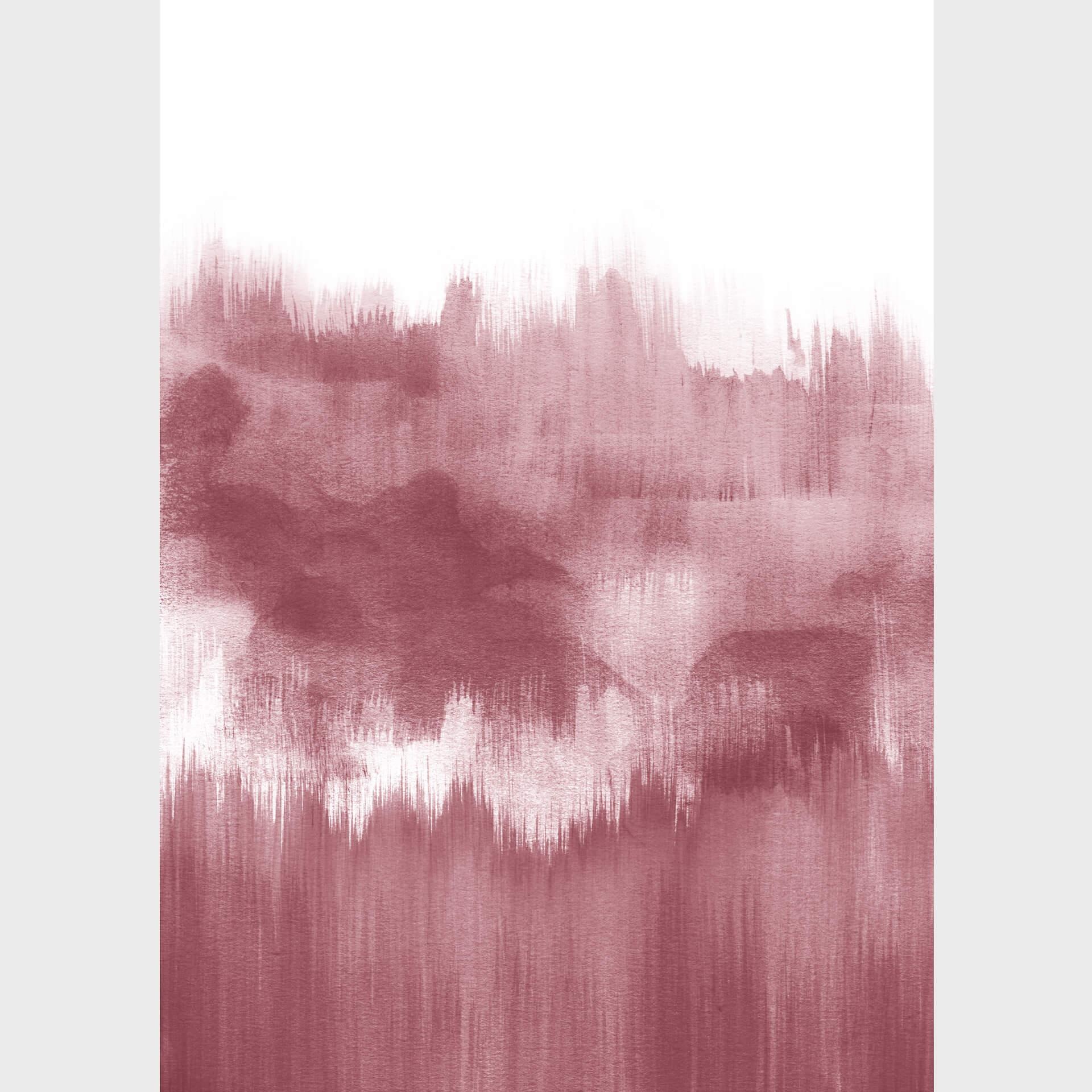 Fotobehang Nouveauprints - Watercolour Brush Strokes roze