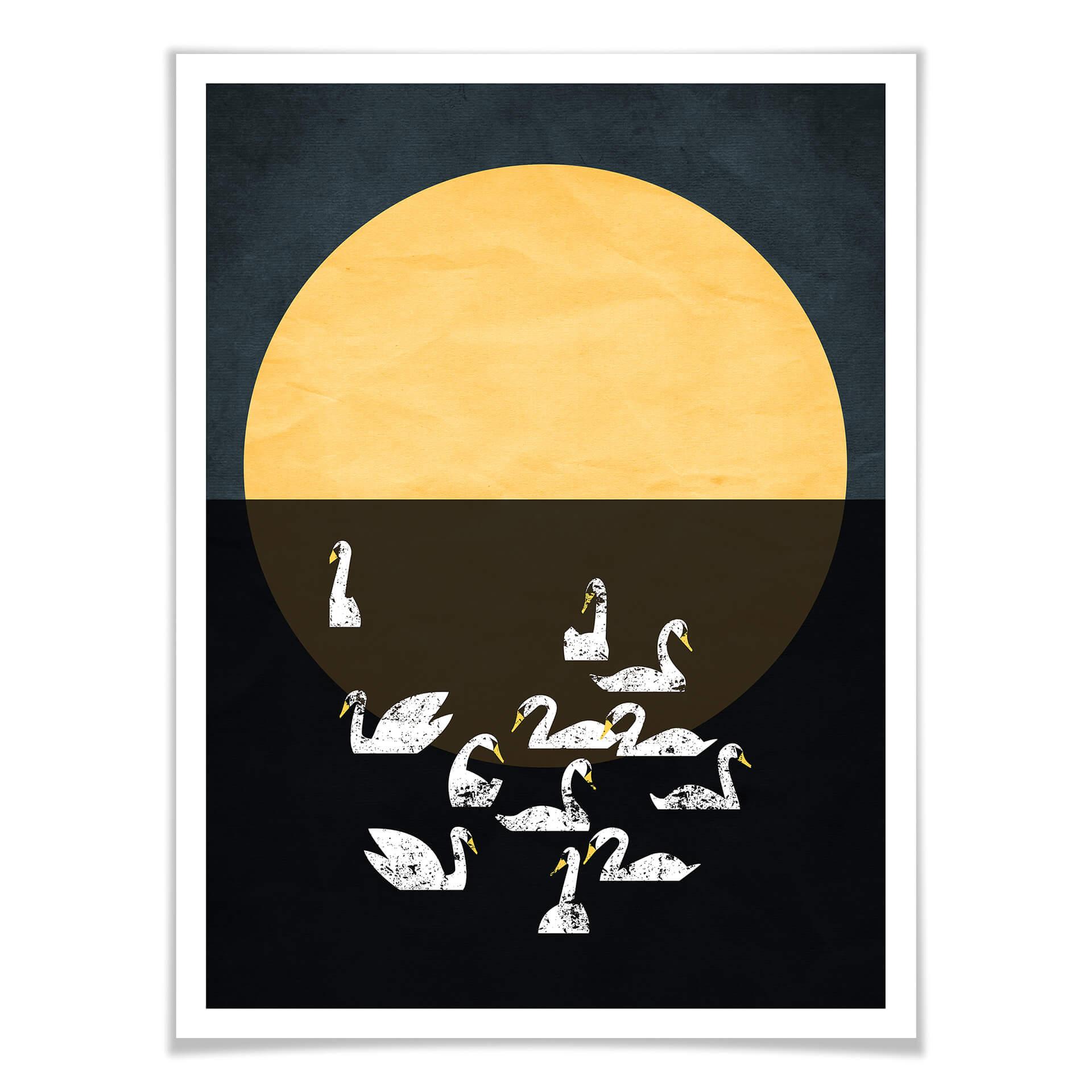Plakat - Kubistika - Swan Lake