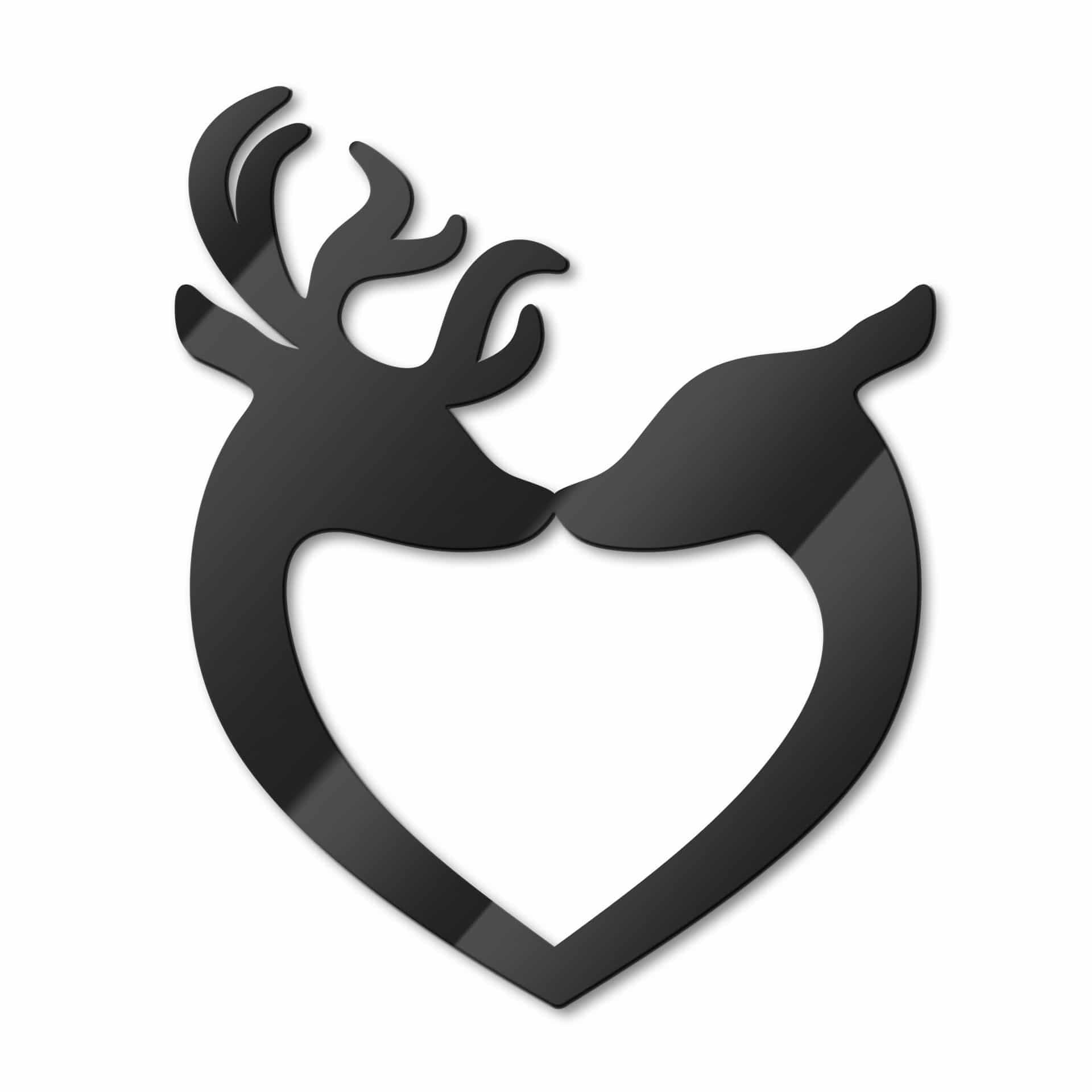 Decoración acrílica ciervo - corazón