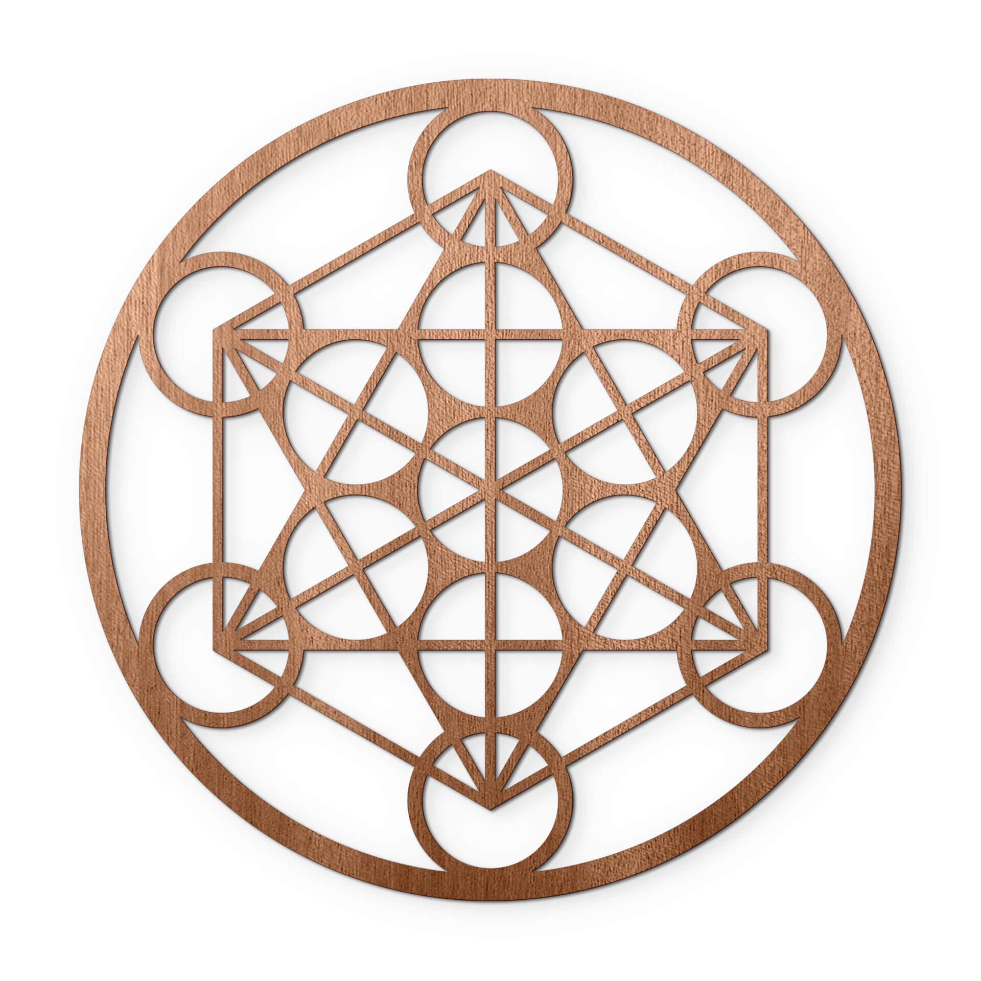 Decoro in legno - Cubo di Metatron